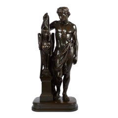 Sculpture en bronze « Œdipe et sphinx » attribuée à Pierre Emile Hebert:: France:: vers 1870