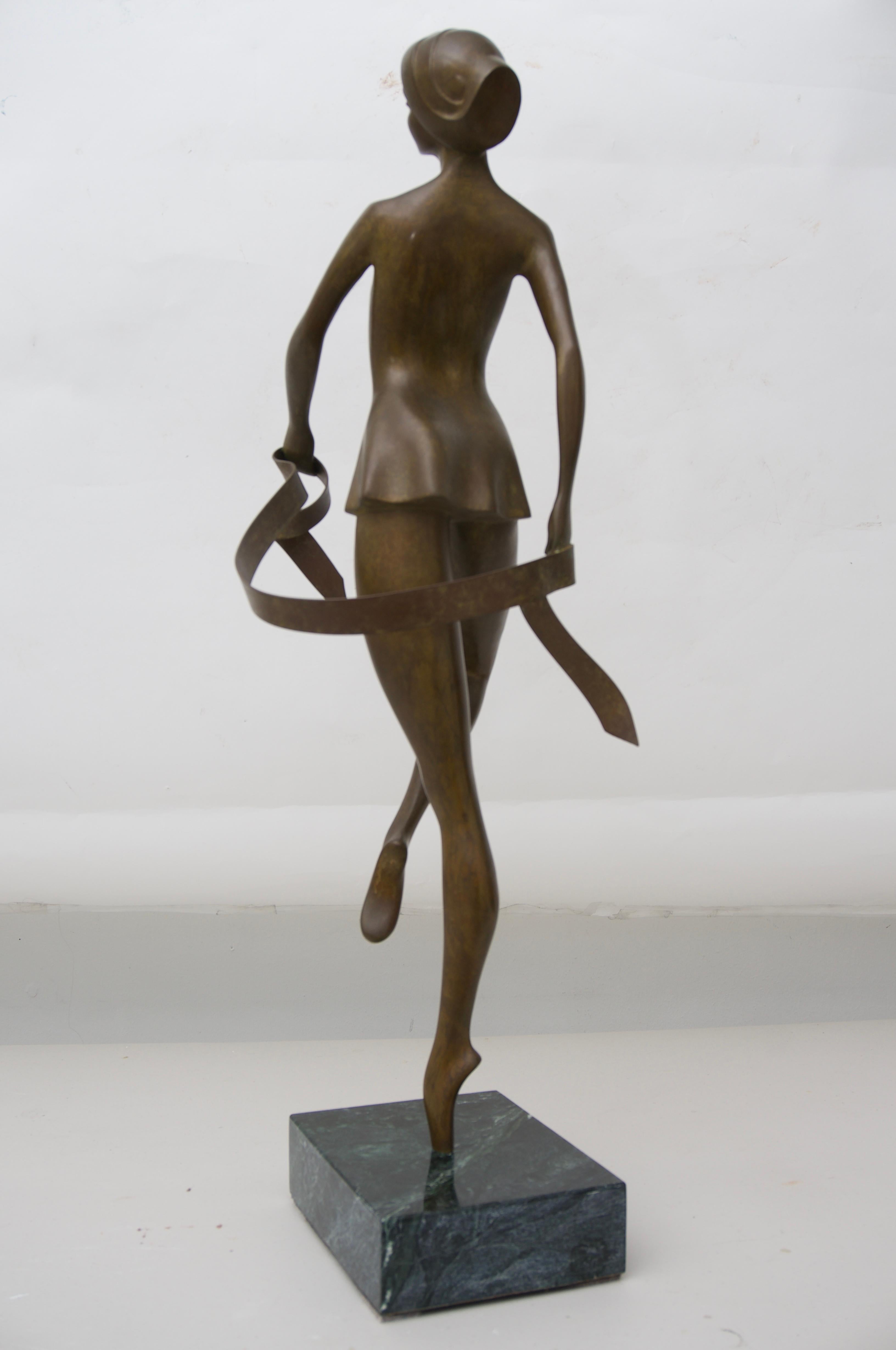 Cast Ballerina Sculpture by Bunny Adelman