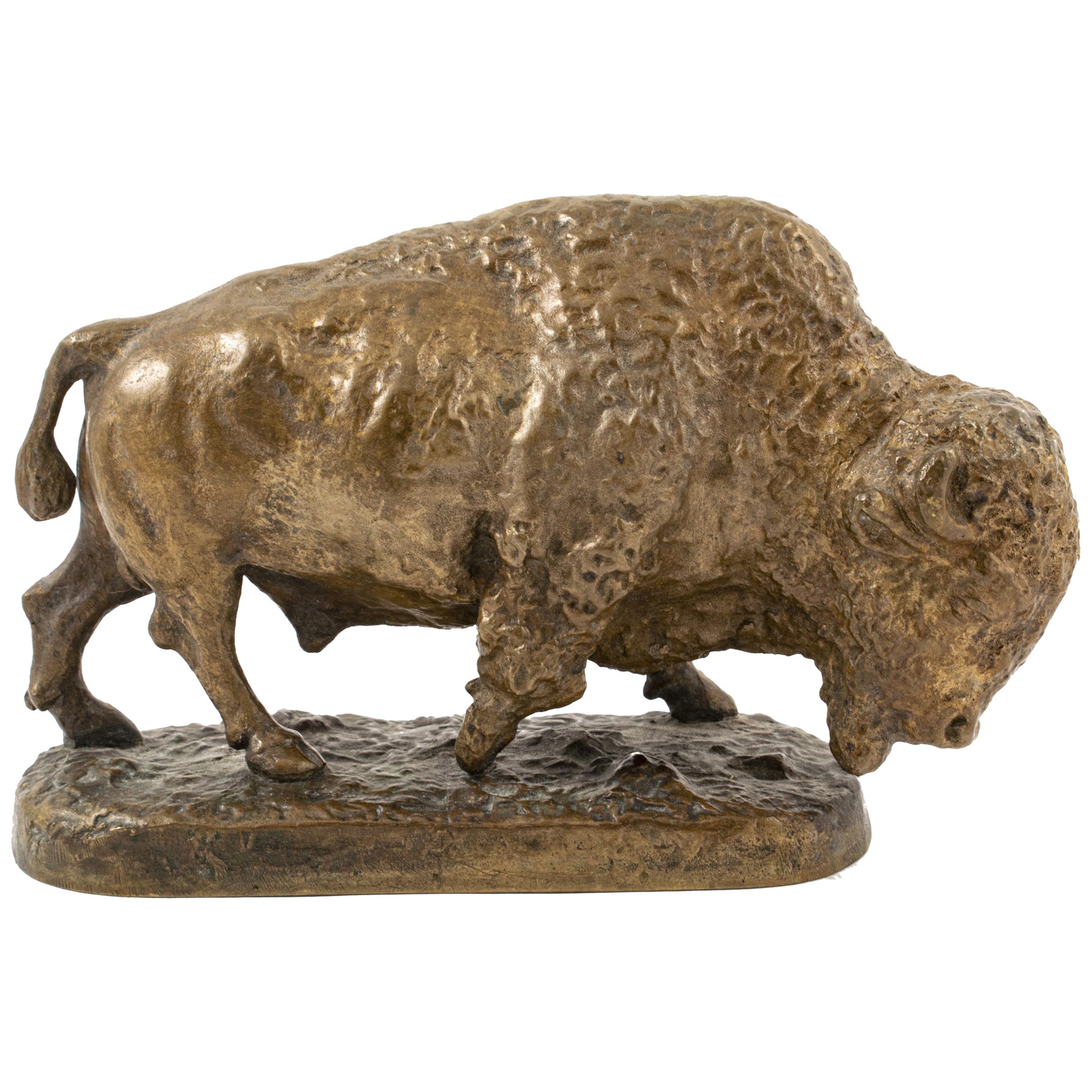 Bronze Sculpture of a Bison, Niels Holm, 1860-1933
