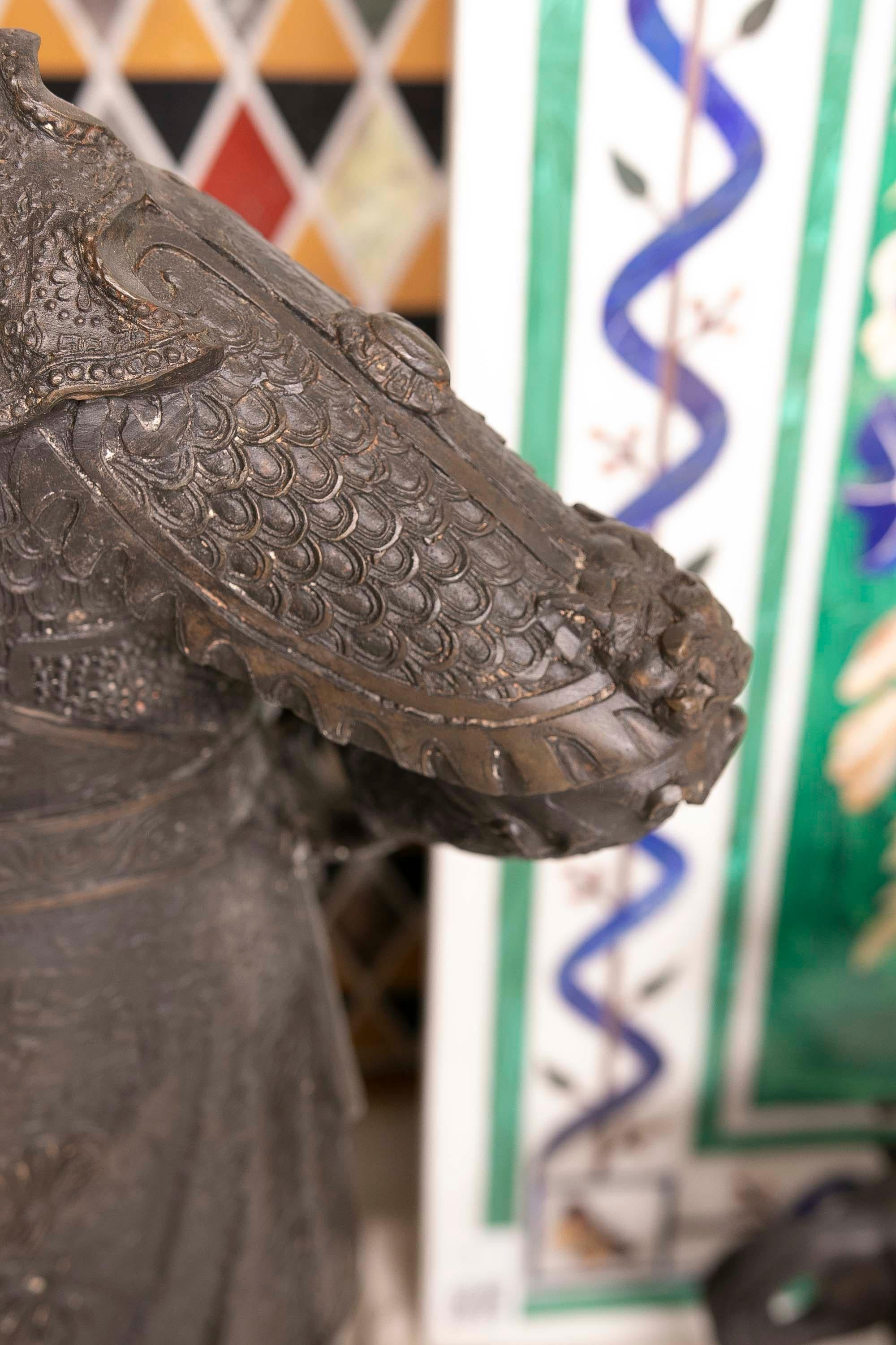 Bronze Sculpture of a Buddhist Monk For Sale 14