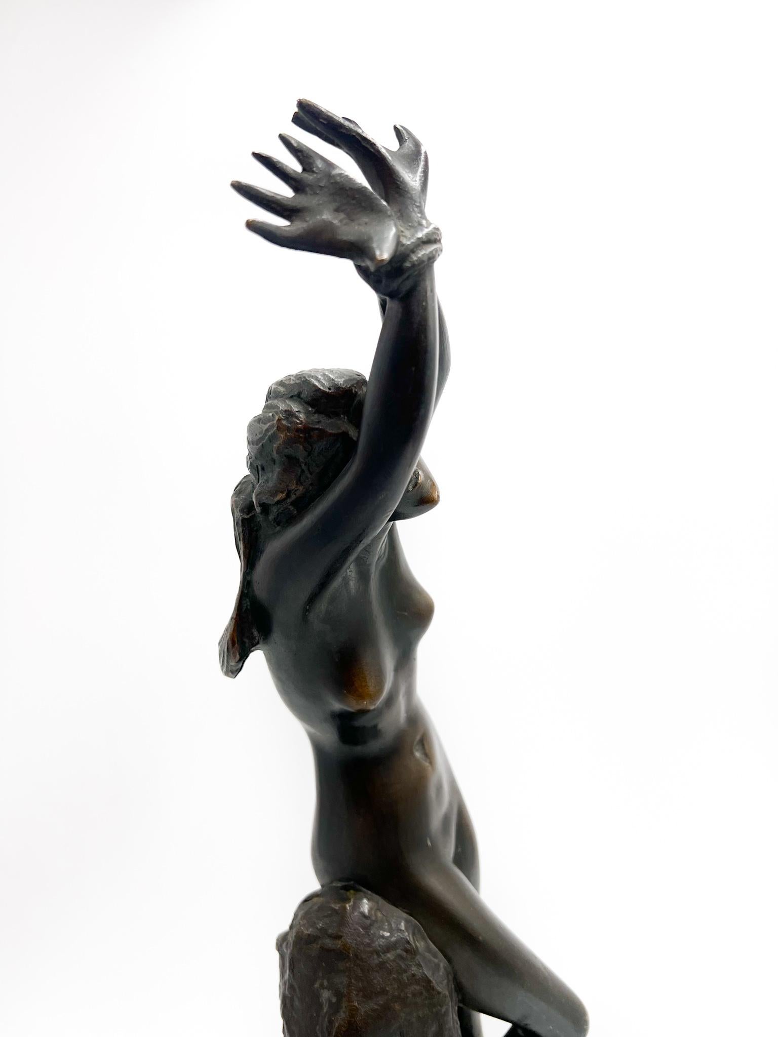 Other Bronze Sculpture of Chained Woman by Odoardo Tabacchi from the 1800s For Sale
