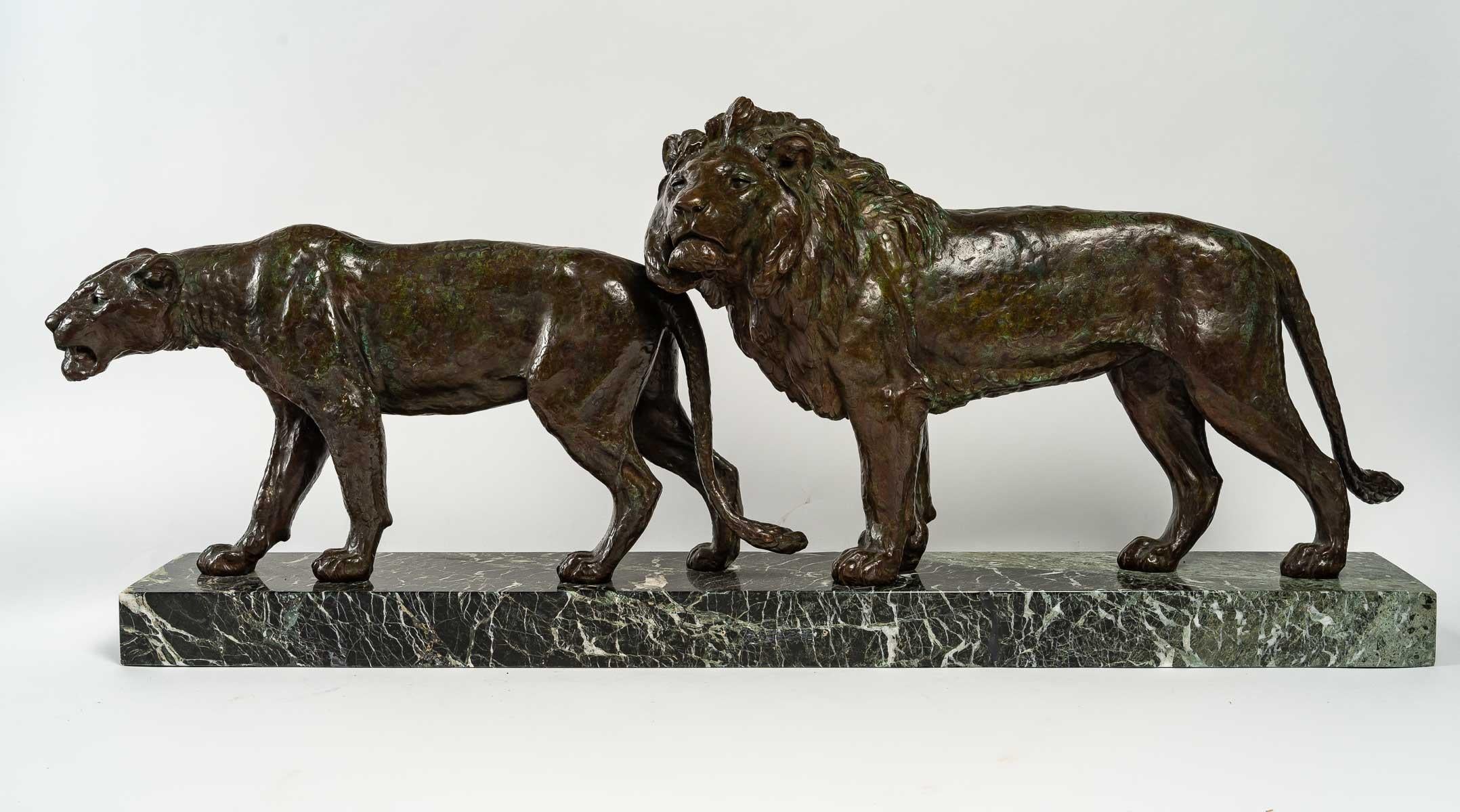 Bronze Sculpture of a Couple 