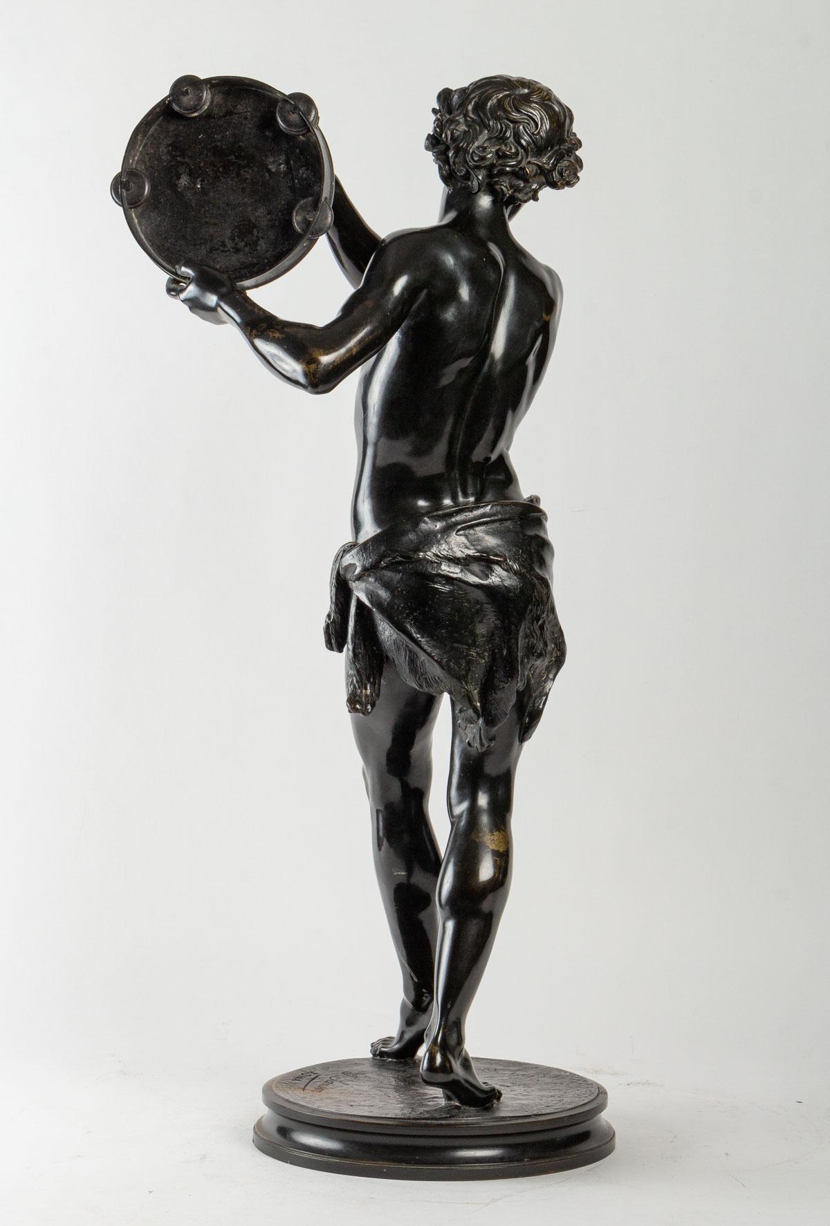 Bronze Sculpture of a Cymbal Player For Sale 2