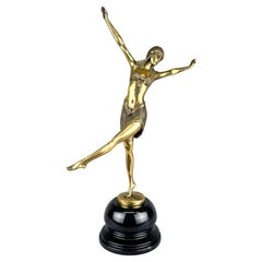 Sculpture en bronze d'une danseuse - D.H.Chiparus - copie