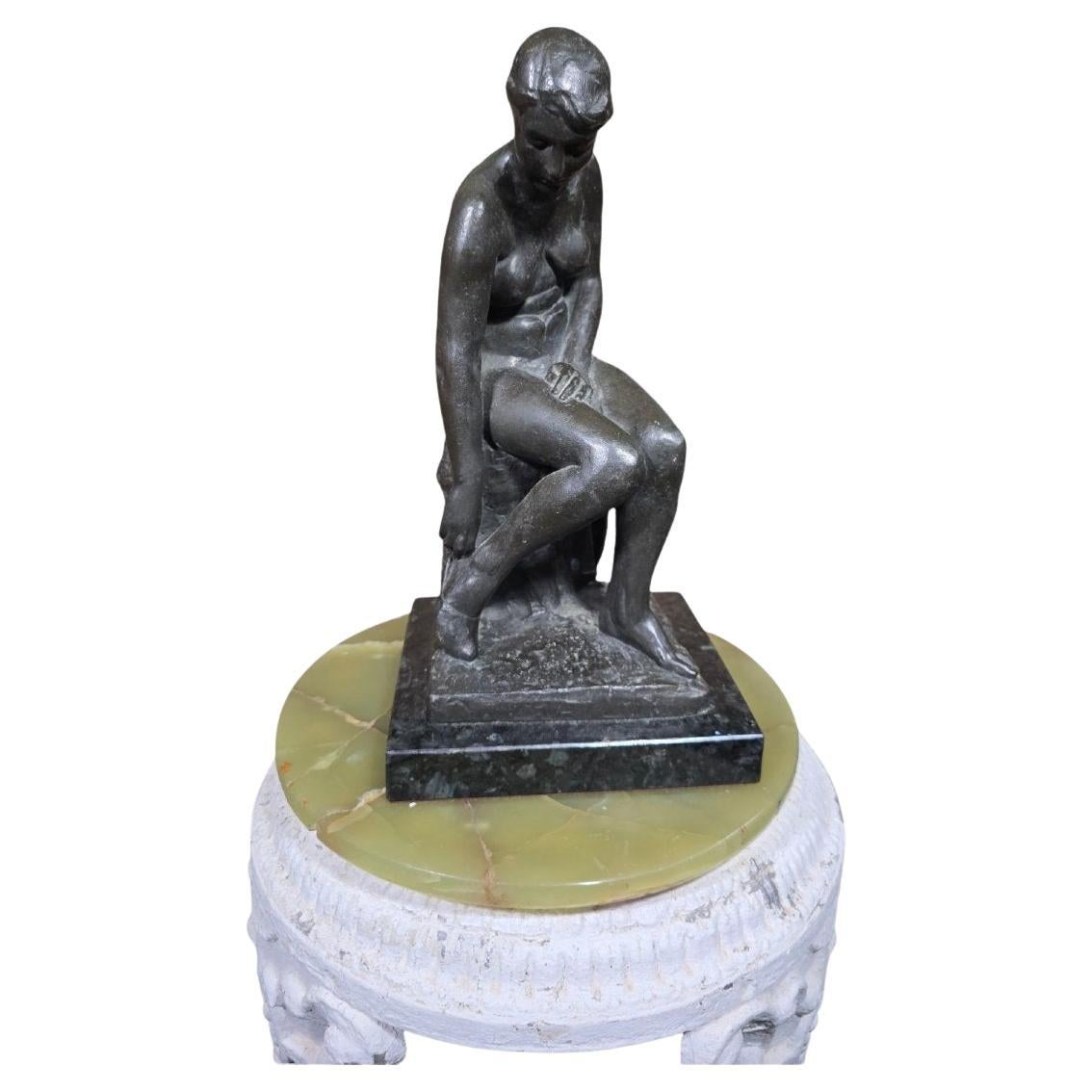 Bronzeskulptur eines Tänzers im Stil von Edgar Degas, frühes 20. Jahrhundert