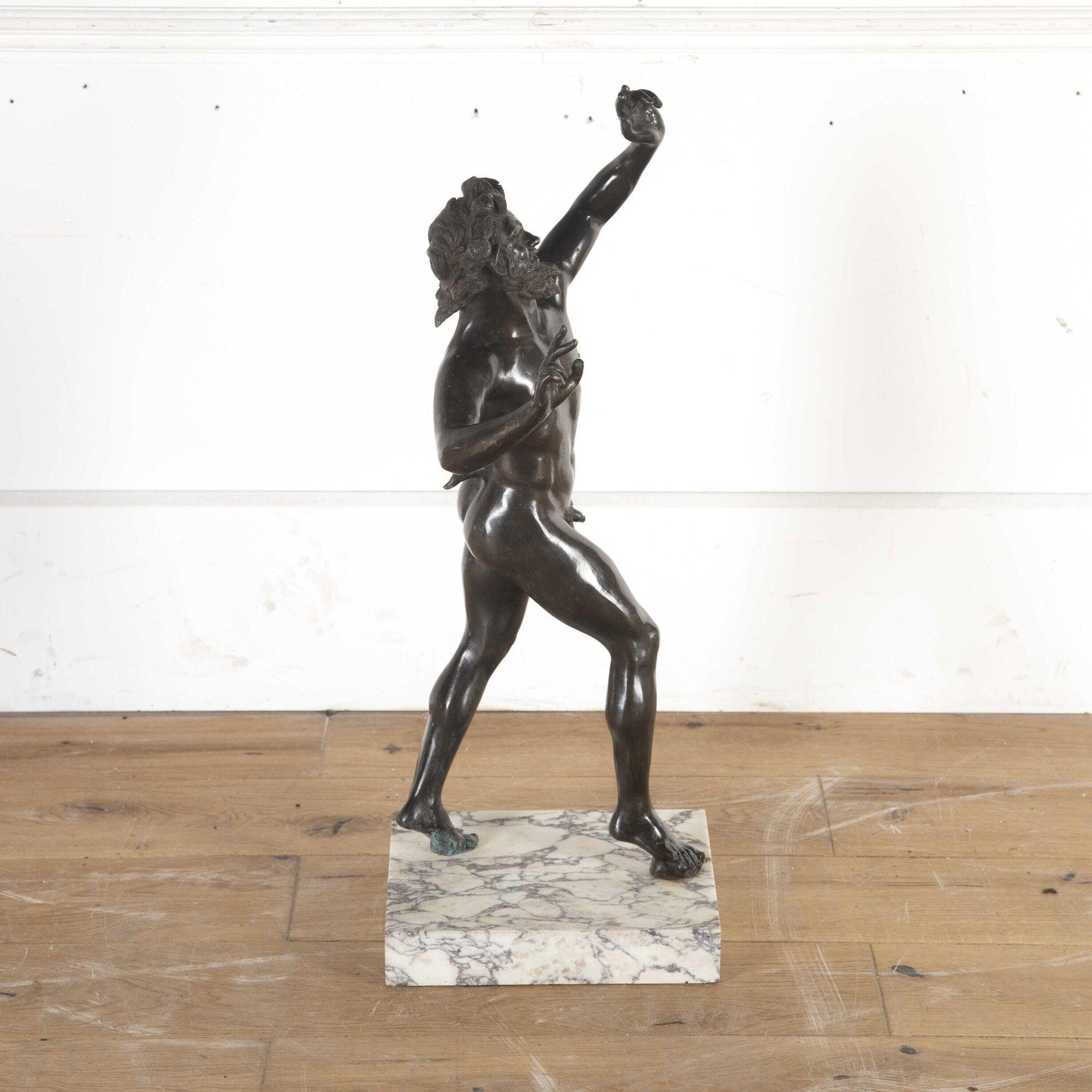 Bronze Sculpture of a Dancing Faun In Good Condition For Sale In Gloucestershire, GB