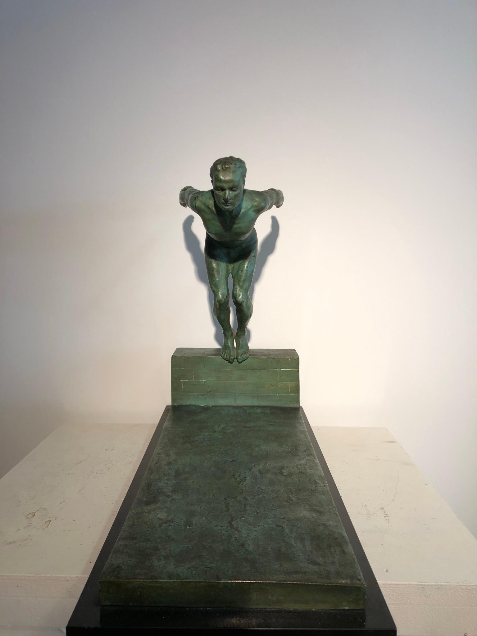 Bronze Sculpture of a Diver by J.Duquet 5