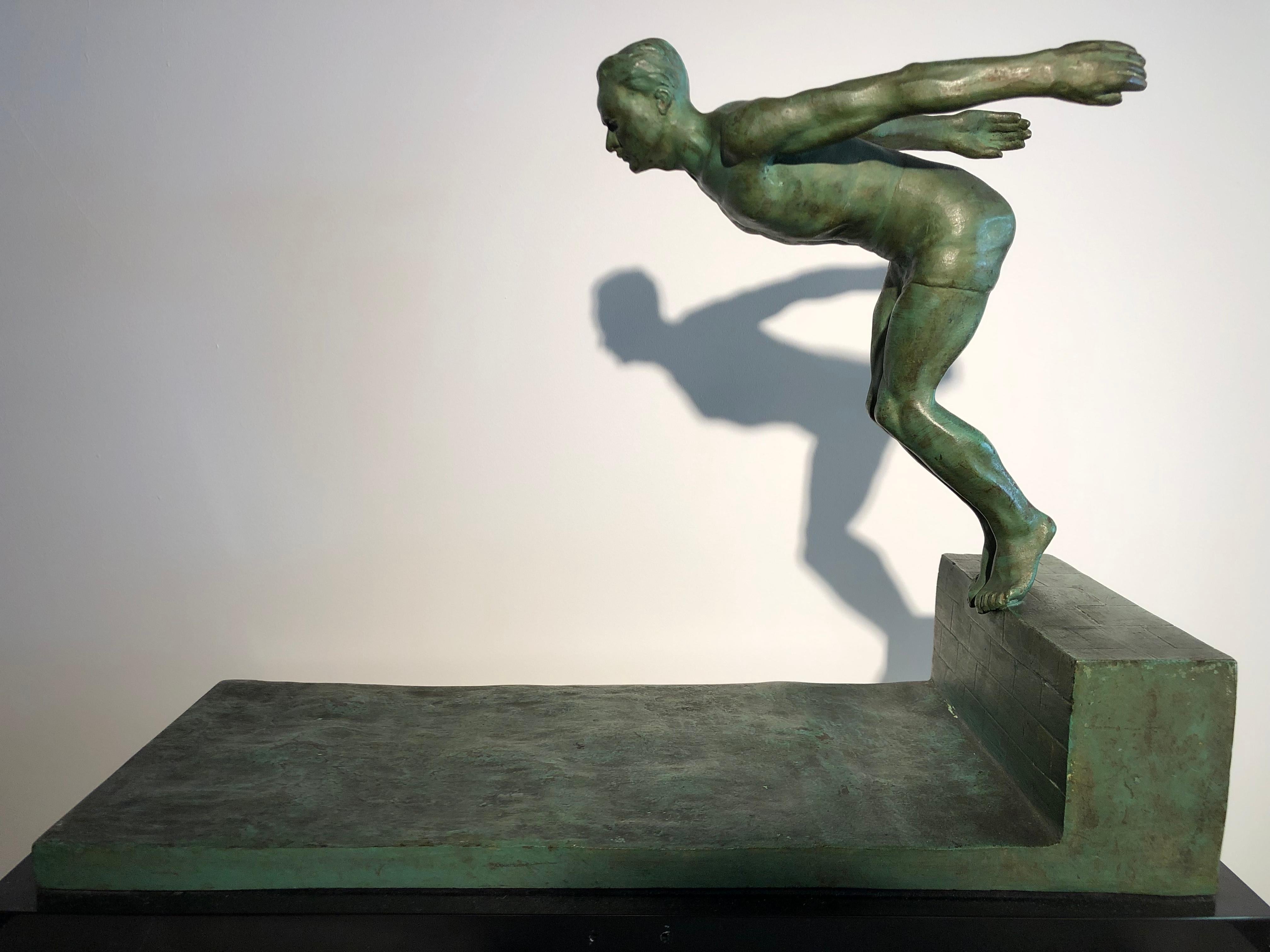 Bronze Sculpture of a Diver by J.Duquet 7
