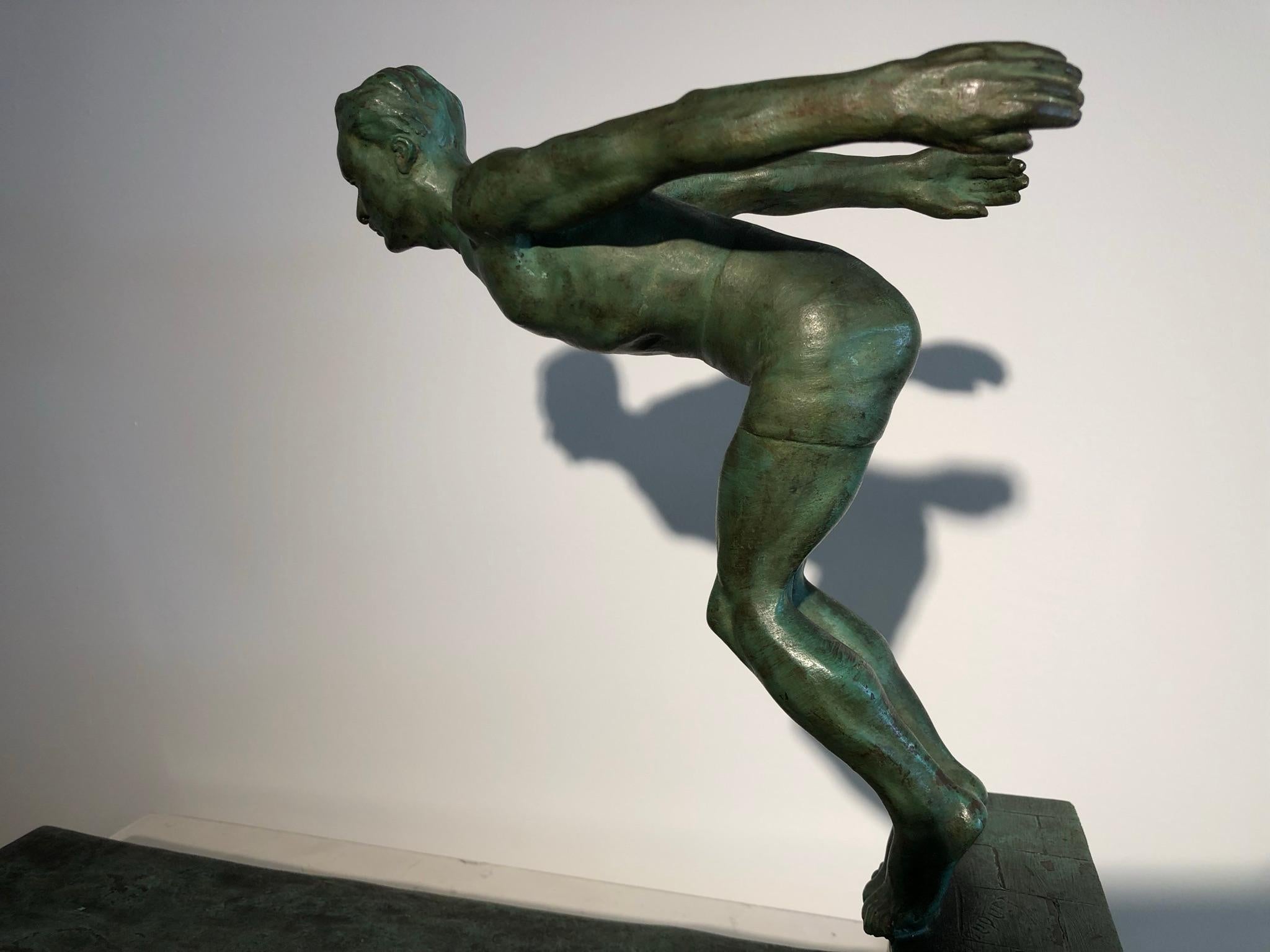 Bronze Sculpture of a Diver by J.Duquet 8