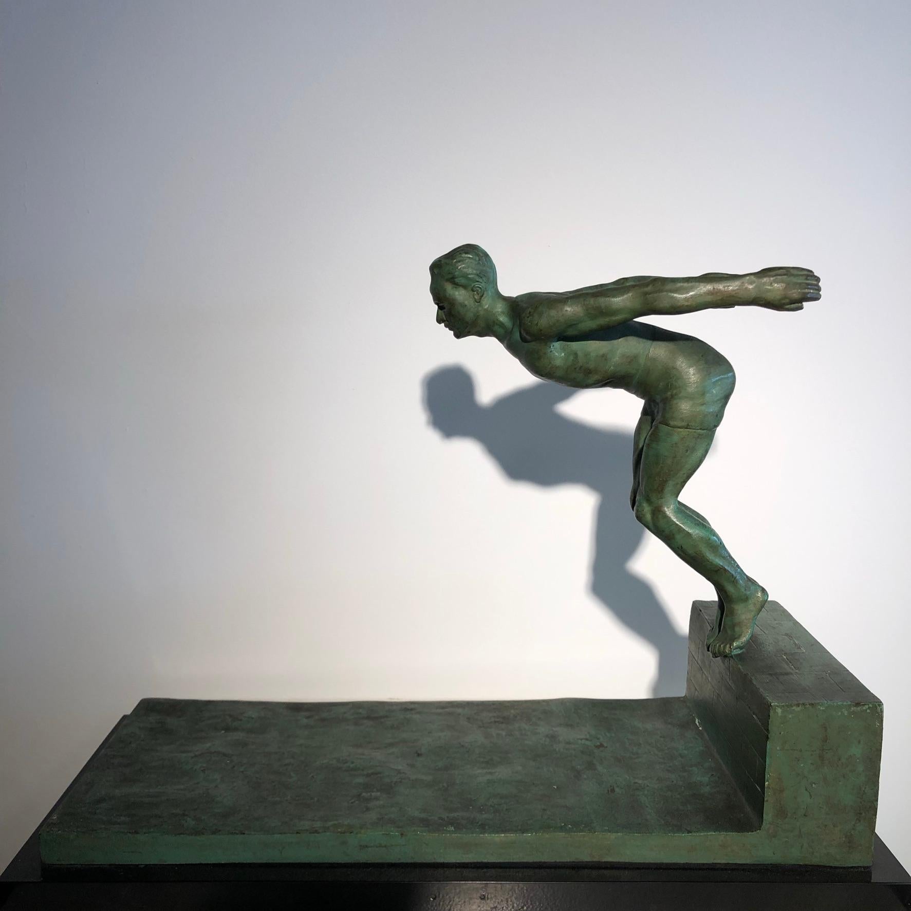 Bronze Sculpture of a Diver by J.Duquet 9