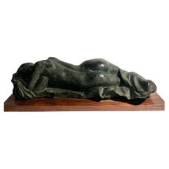 Escultura de bronce de un desnudo femenino de Michele Zappino de los años 90