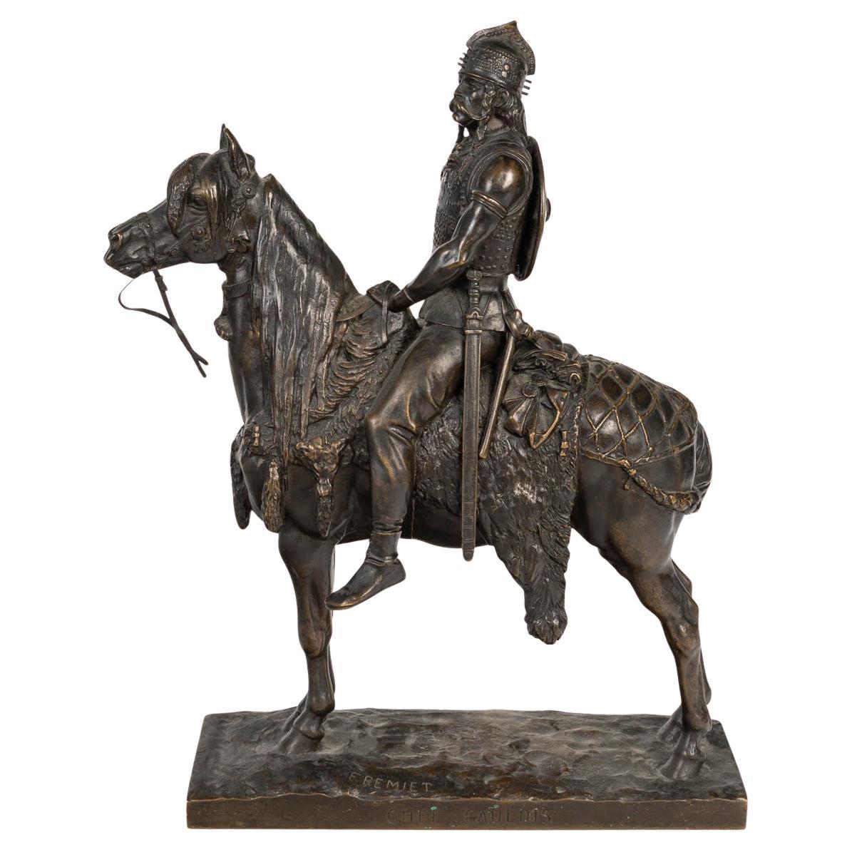 Bronze Sculpture of a Gaulish Chief, Signed FREMIET.
