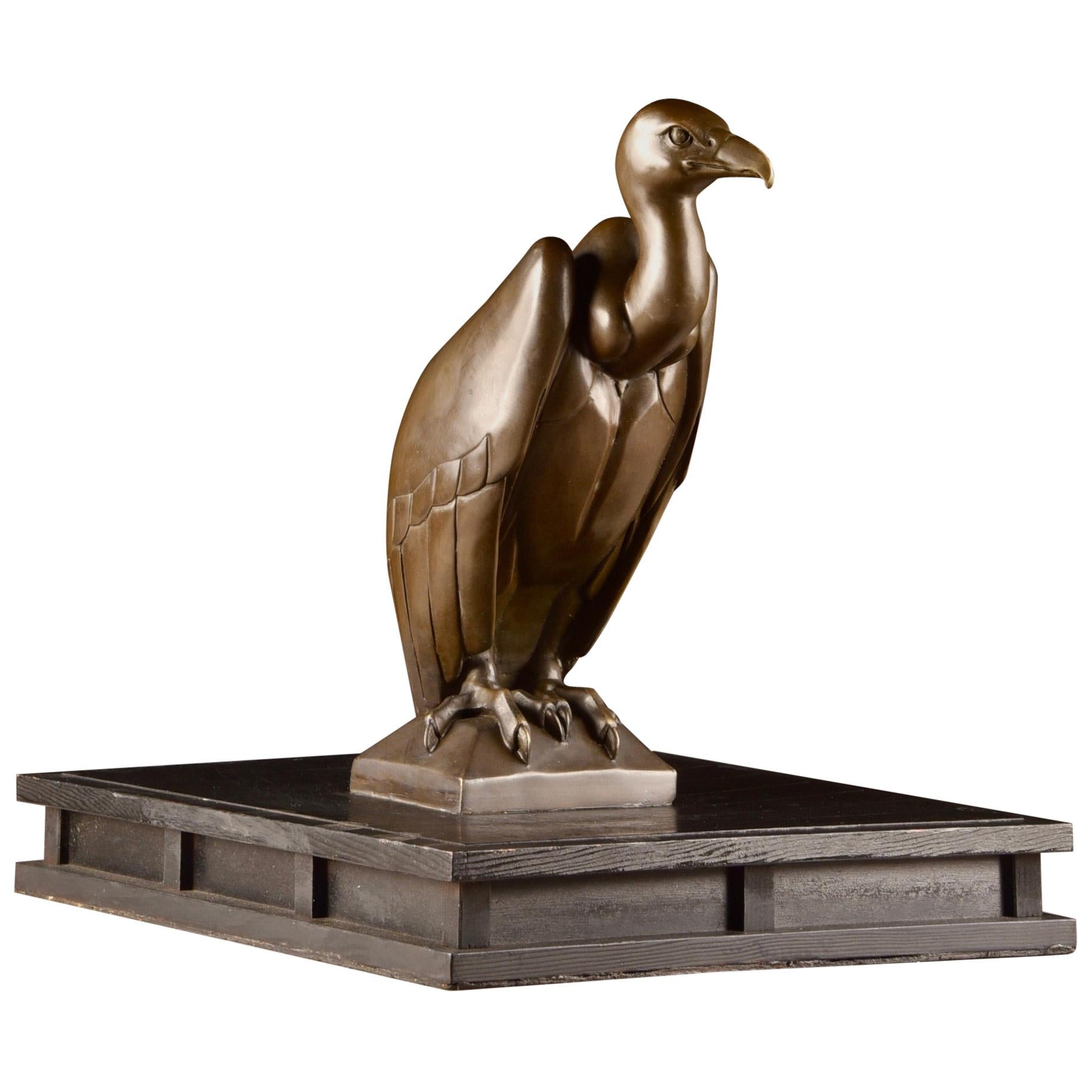 Bronze Sculpture of a eagle in Art Deco Style at 1stDibs