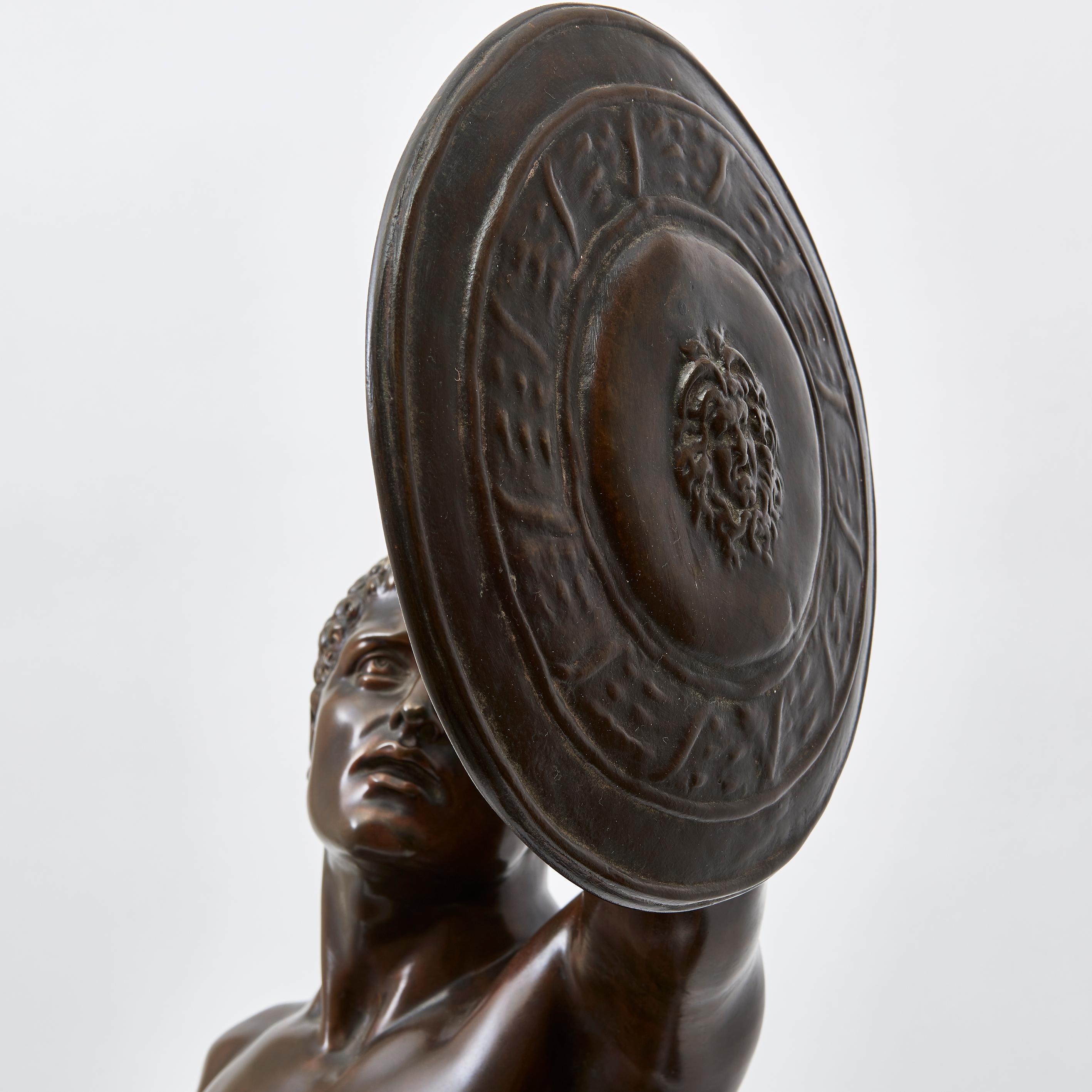 Bronze Sculpture of a Gladiator by French Sculptor Emile Guillemin, 1841-1907 For Sale 1