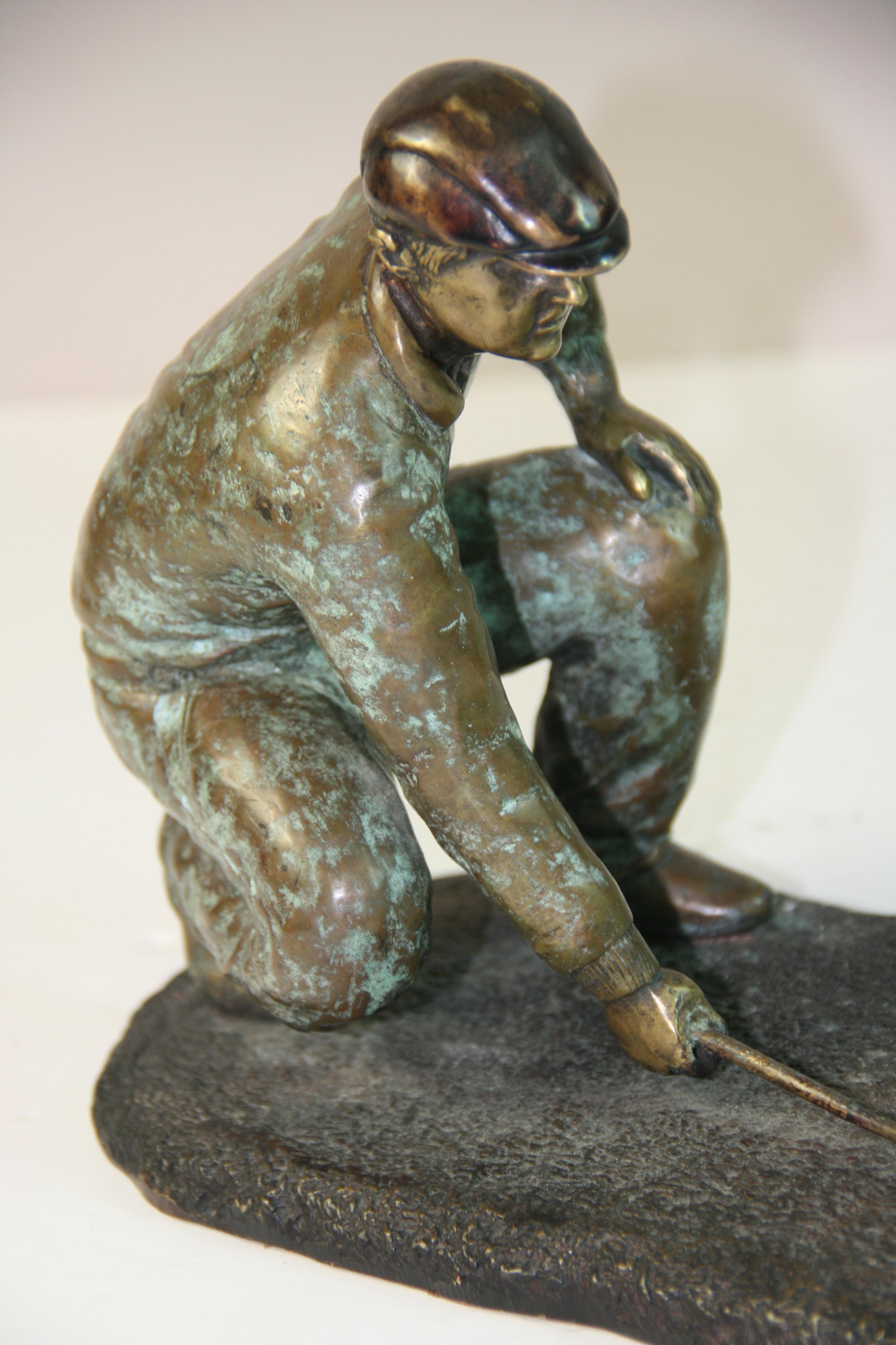 Golfer Bronze Sculpture 