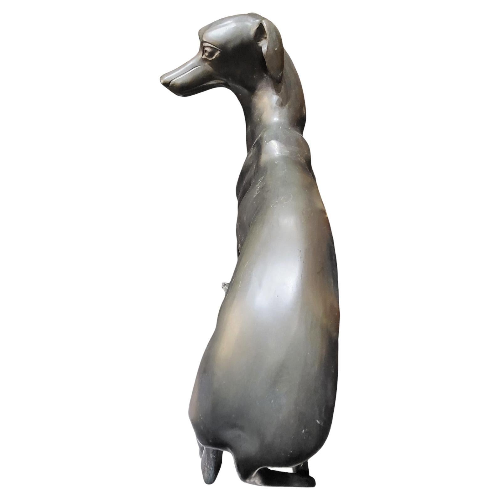 A Charming Lifesize Bronze Hound Sculpture
This Bronze Is Dated C1960s 
Lovely Patina
Ideal for outdoors or indoors 





















