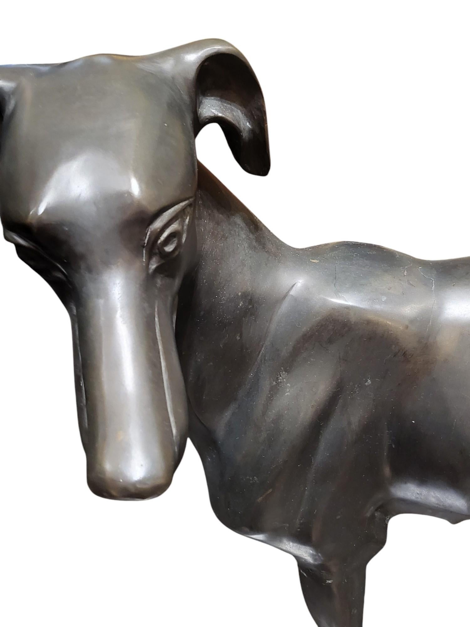 Cast Bronze Lifesized Sculpture of a Greyhound