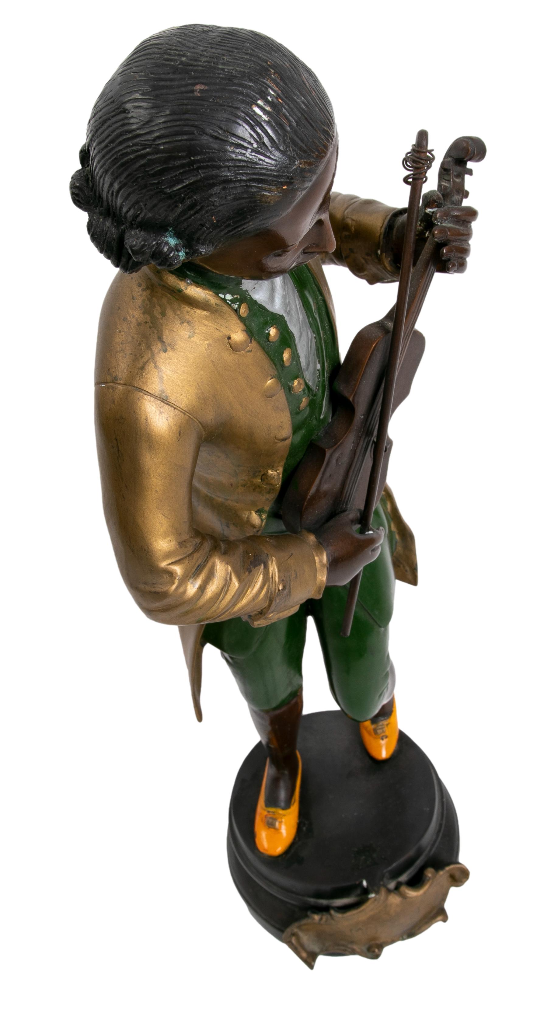 Bronze Sculpture of a Hand-Painted Musician Character 5