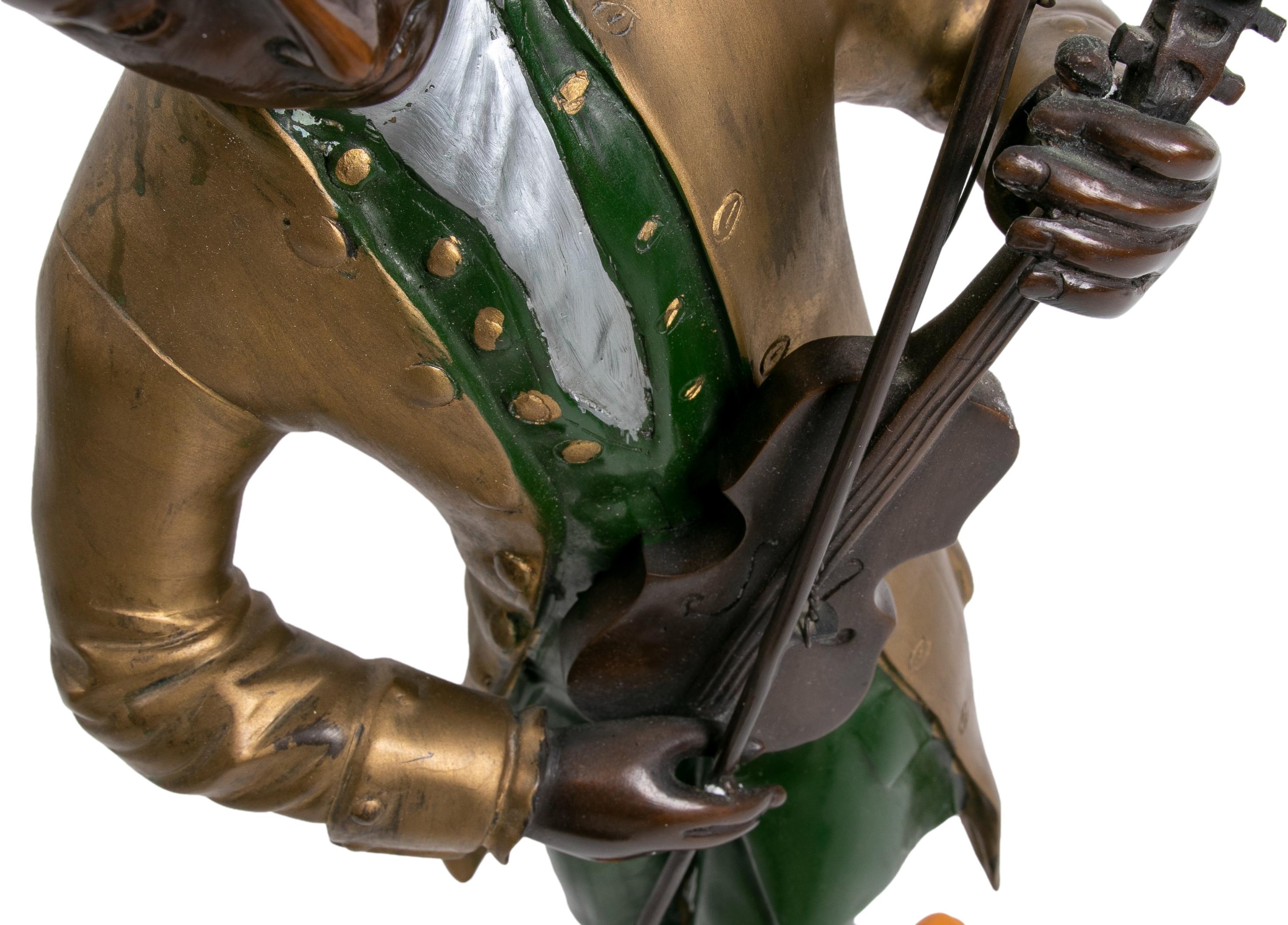 Bronze Sculpture of a Hand-Painted Musician Character 7