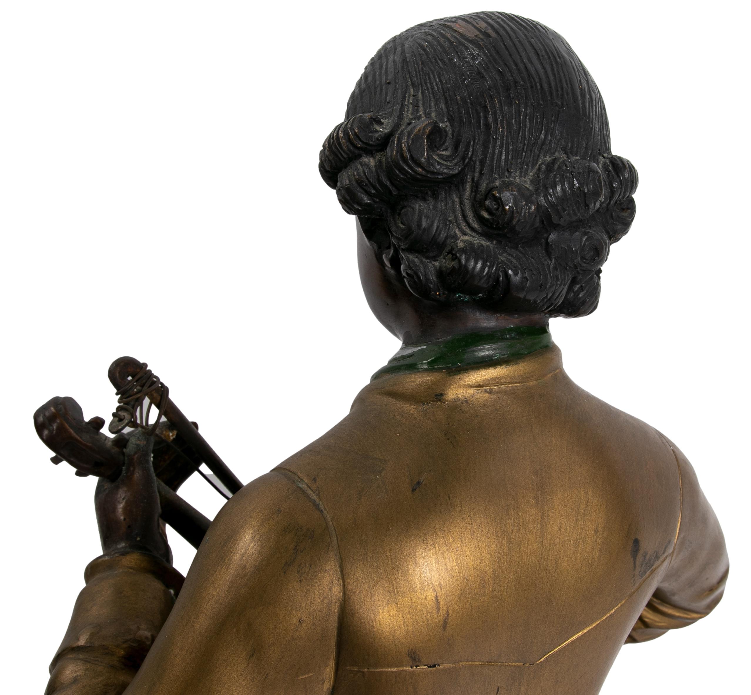 Bronze Sculpture of a Hand-Painted Musician Character 10