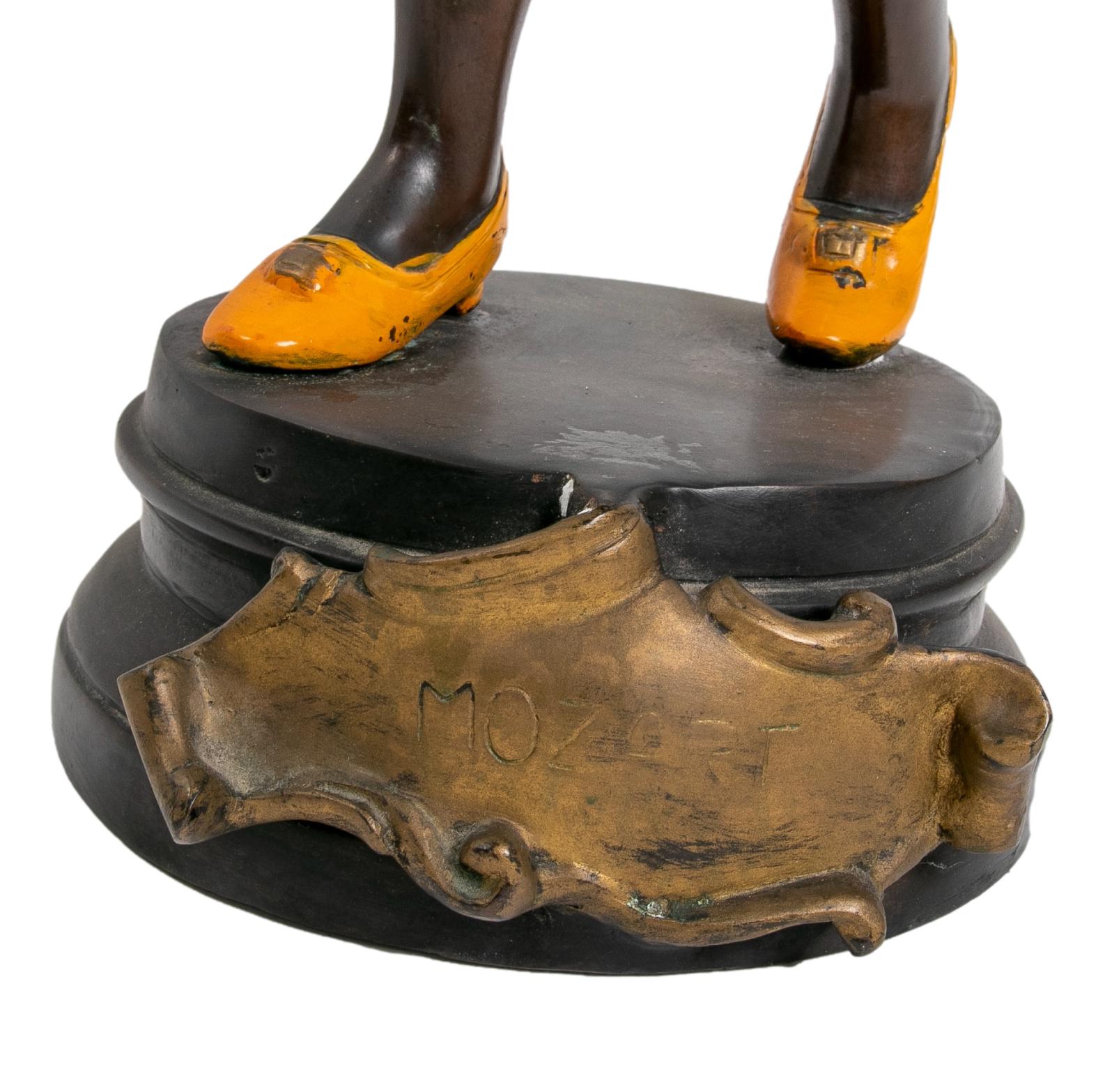 Bronze Sculpture of a Hand-Painted Musician Character 3