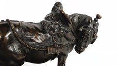 Bronze Sculpture of a Harnessed Workhorse By Théodore Gechter (1796-1844)