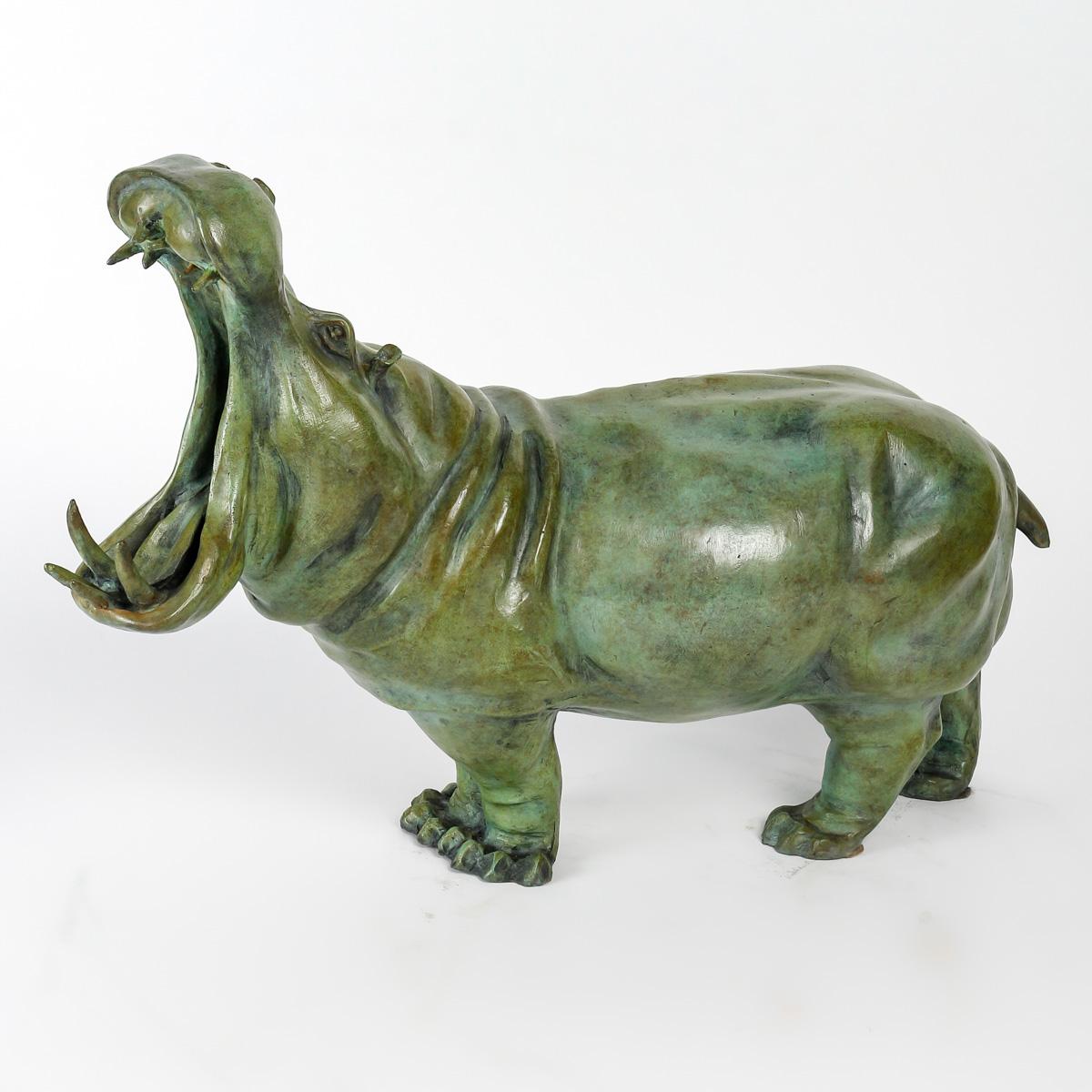 Bronze sculpture of a Hippopotamus by Artist Hadrien David.

Bronze, sculpture of a Hippopotamus in bronze with green patina by the artist Hadrien David, edition 3/4, artist proof, contemporary sculpture, XXIst century.
h: 38cm, l: 55cm, p: 23cm
