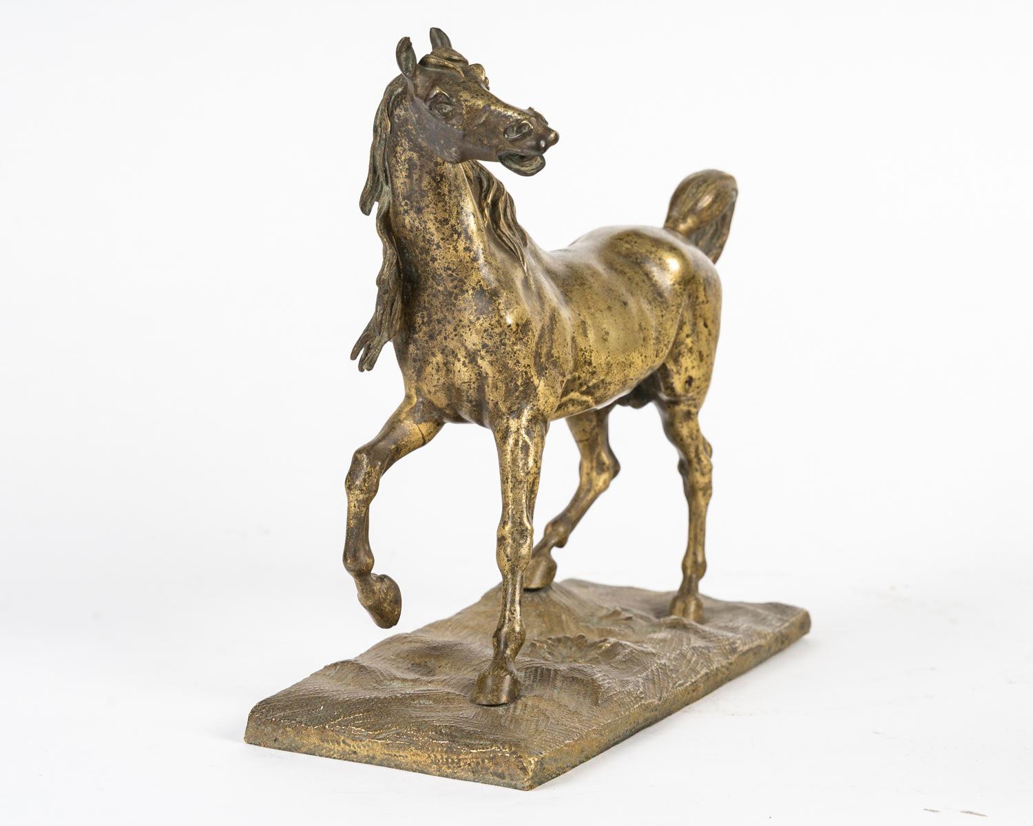 Art Nouveau Bronze Sculpture of a Horse, 20th Century. For Sale