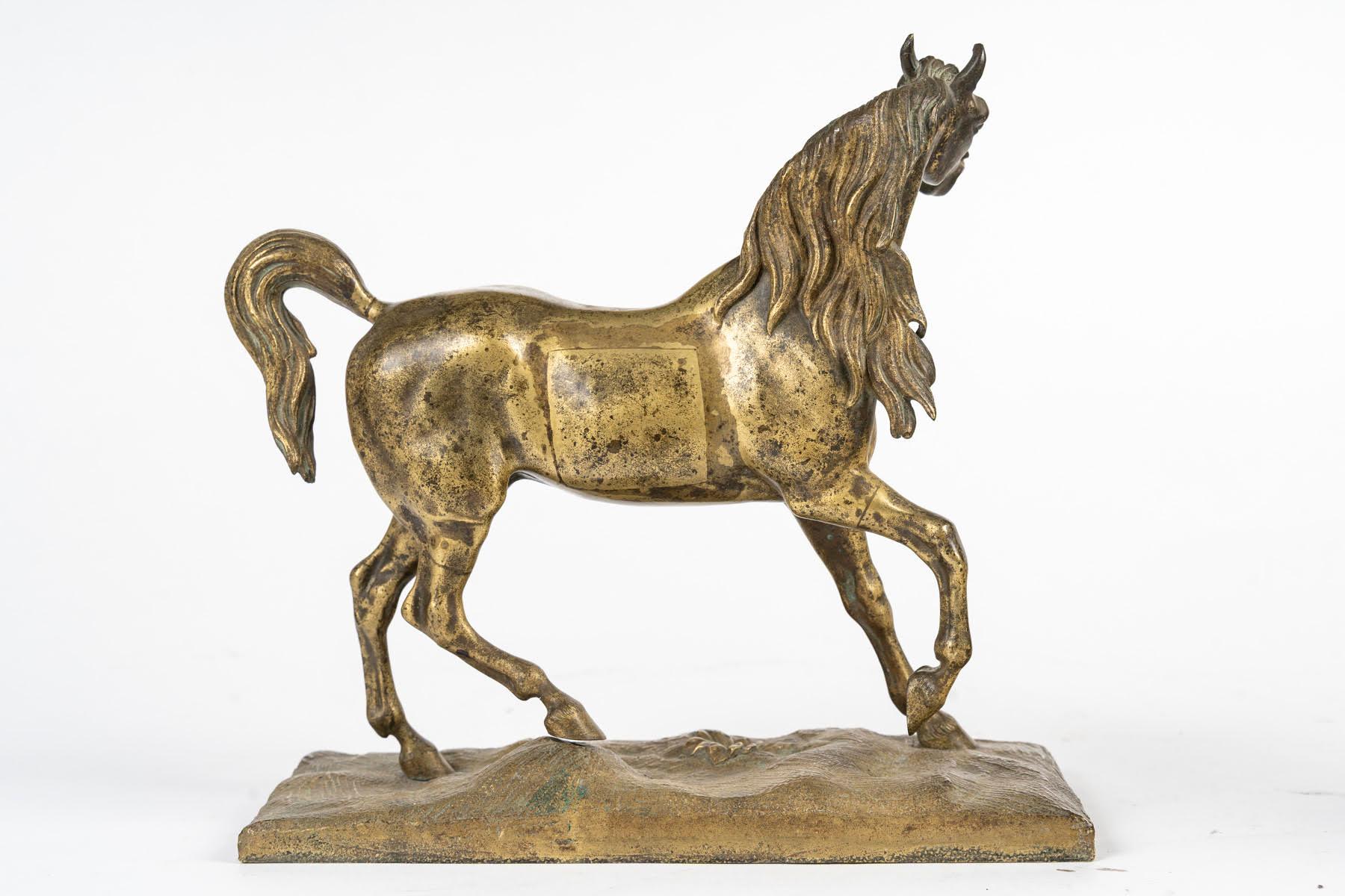Bronze Sculpture of a Horse, 20th Century. In Good Condition For Sale In Saint-Ouen, FR