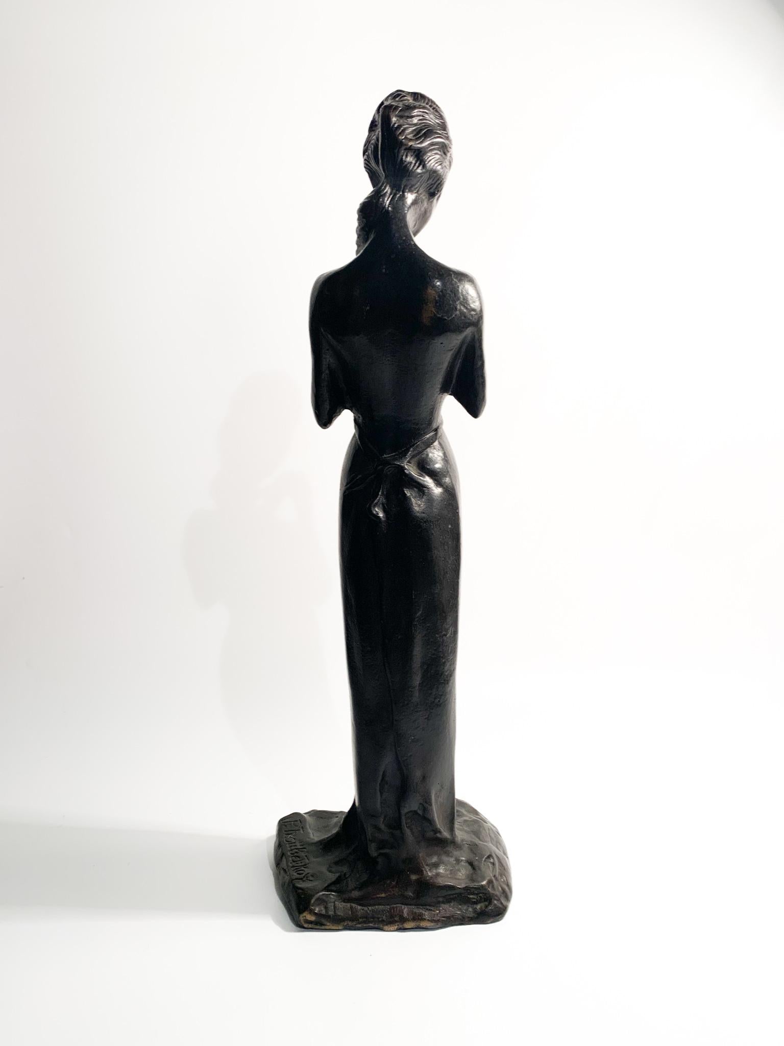 Bronze Sculpture of a Lady by Paolo Troubetskoy, Early Twentieth Century 8