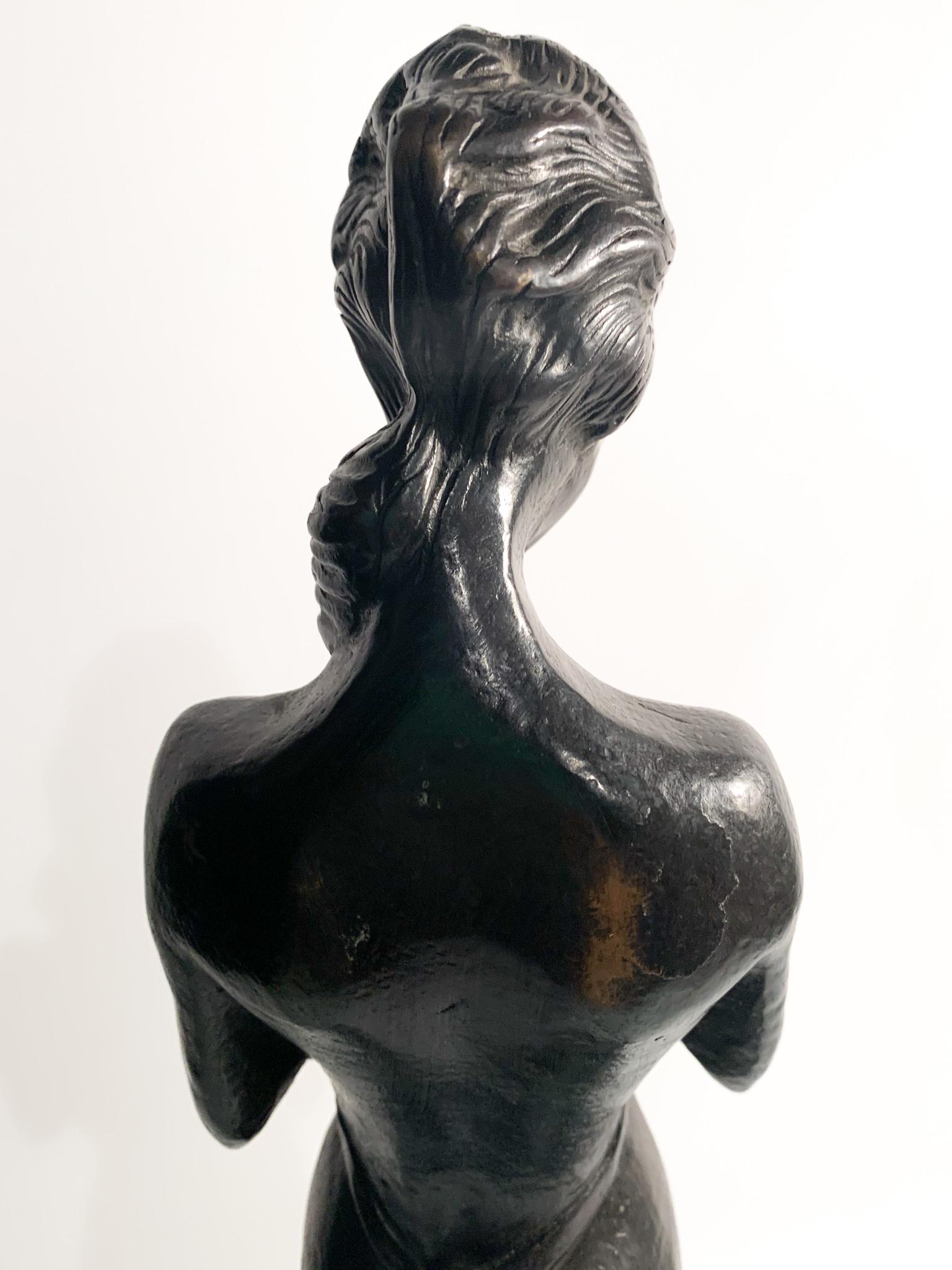 Bronze Sculpture of a Lady by Paolo Troubetskoy, Early Twentieth Century 9