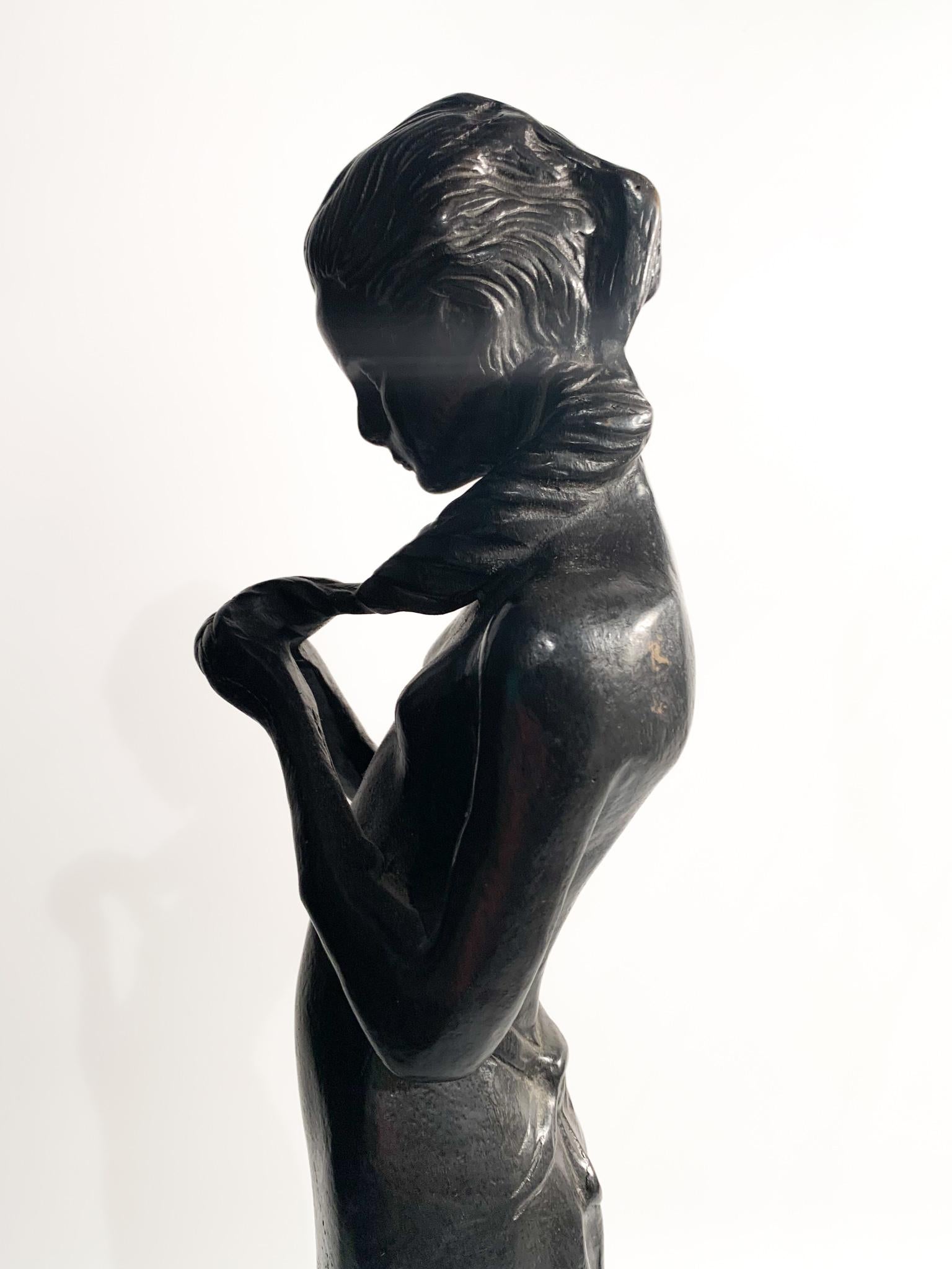 Bronze Sculpture of a Lady by Paolo Troubetskoy, Early Twentieth Century 10