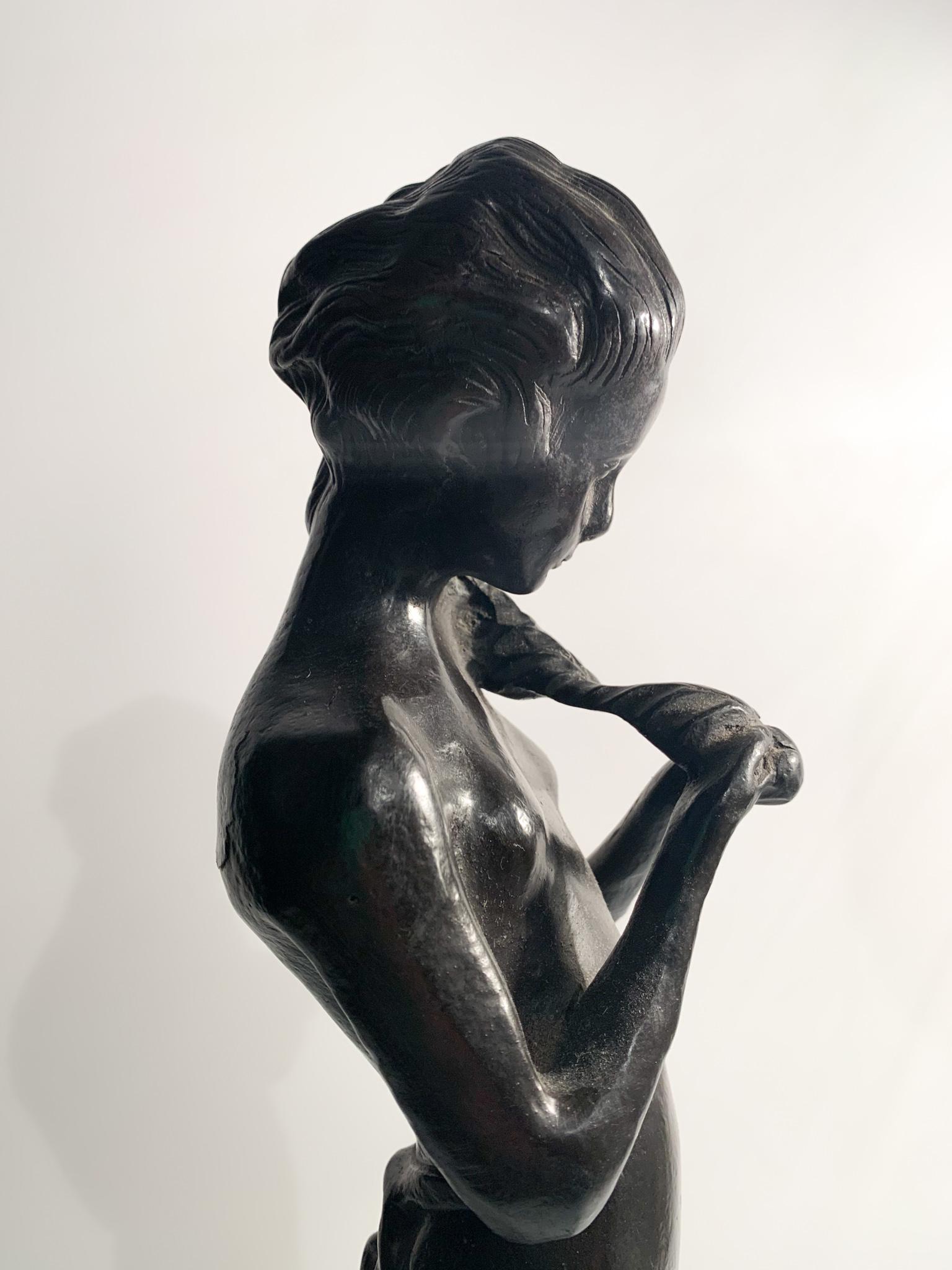 Bronze Sculpture of a Lady by Paolo Troubetskoy, Early Twentieth Century 1