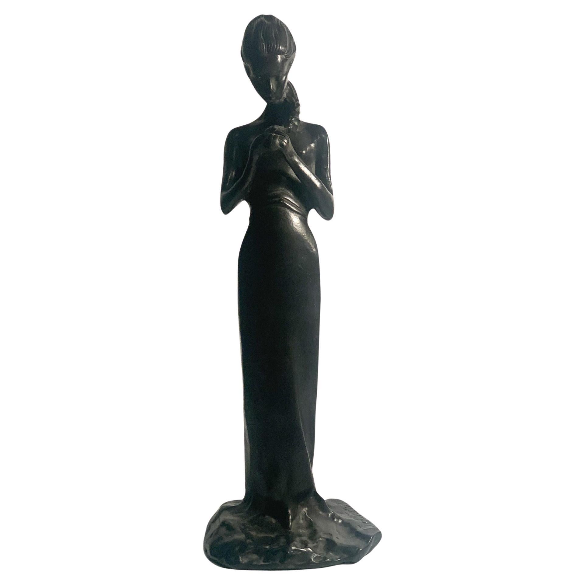 Bronze Sculpture of a Lady by Paolo Troubetskoy, Early Twentieth Century