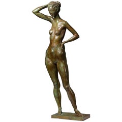 Bronze Sculpture of a Naked Woman Bronze Sculpture of a Naked Woman