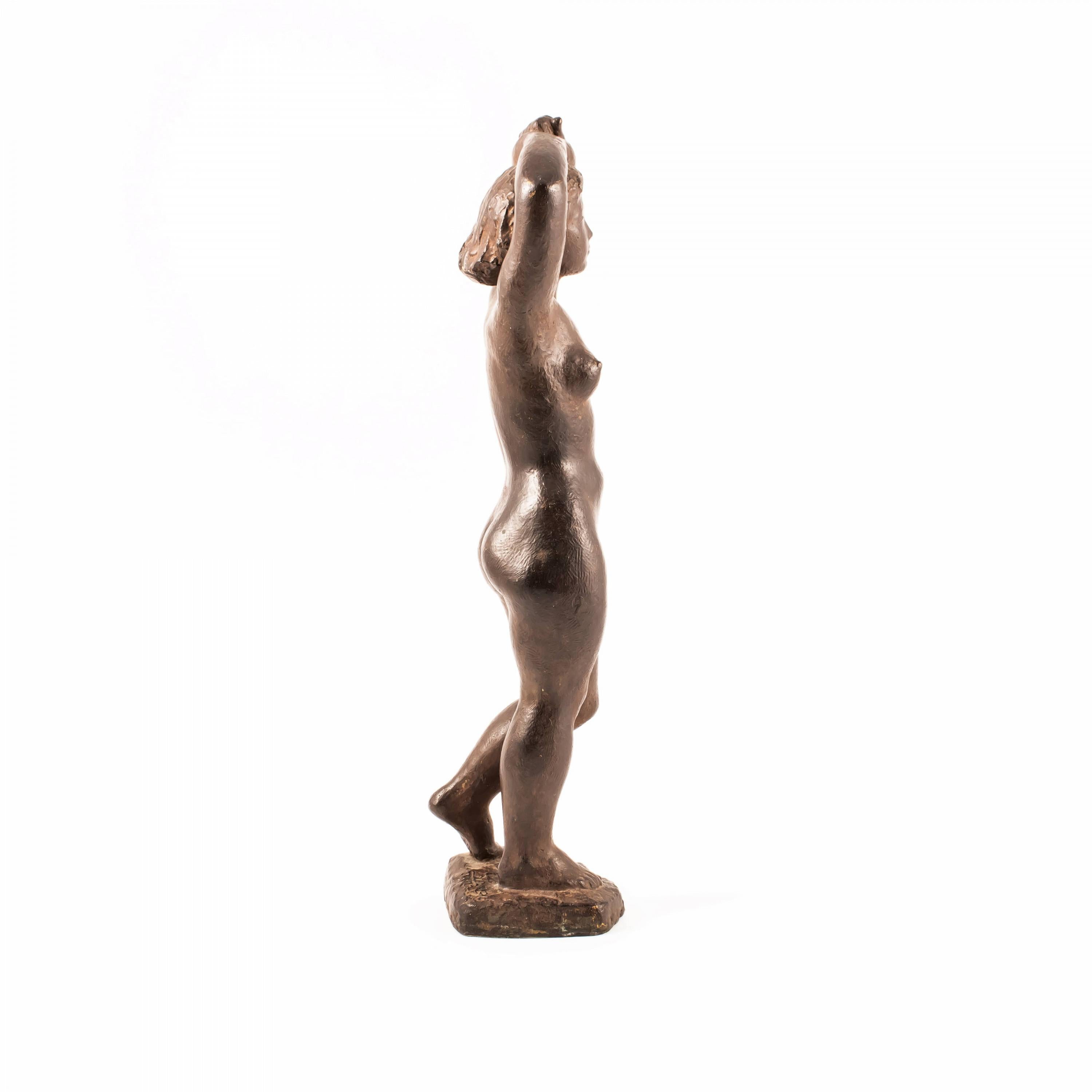 Modern Bronze Sculpture Of a Nude Standing Woman