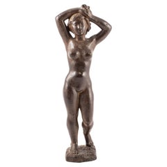 Bronze Sculpture Of a Nude Standing Woman