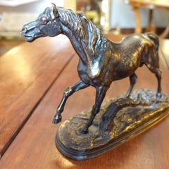 Bronze sculpture of a Persian Stallion by Jules Moigniez