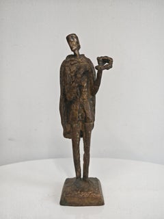 Bronze sculpture of a poet Branko Radicevic by Jovan Soldatovic, 1970
