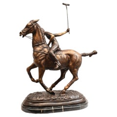 Bronze Sculpture of a Polo Player