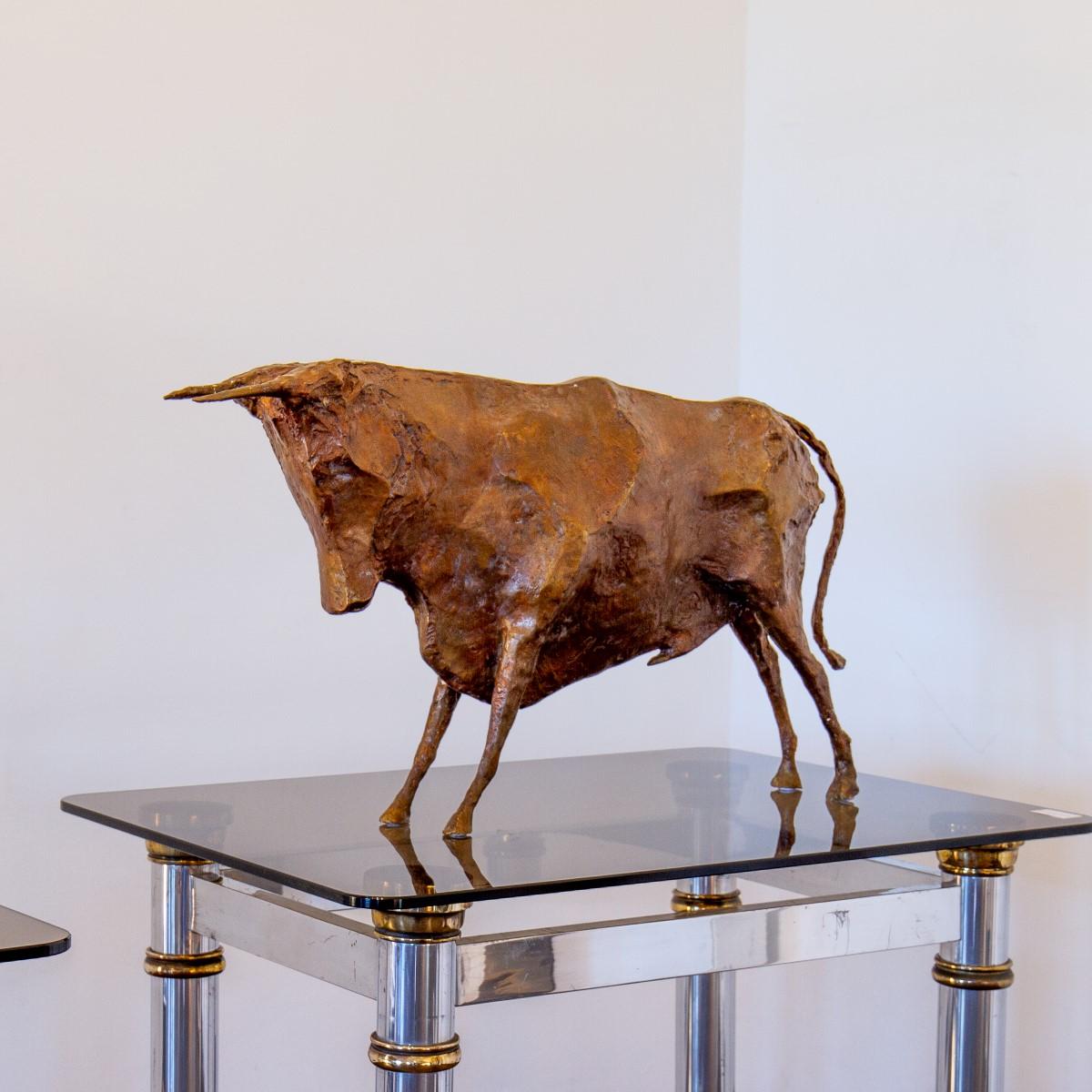 Bronze Sculpture of a Standing Bull by Christian Maas 3
