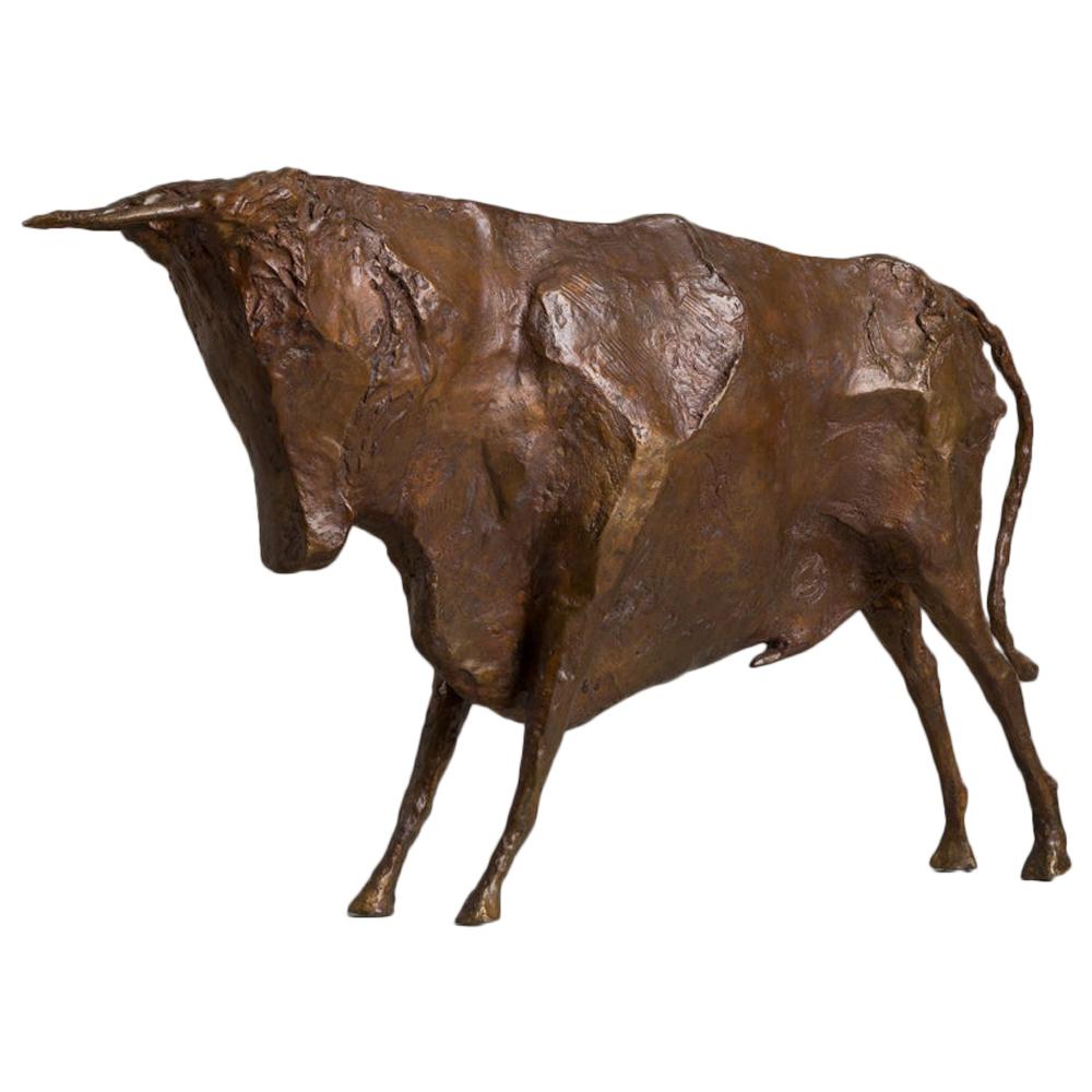 Bronze Sculpture of a Standing Bull by Christian Maas