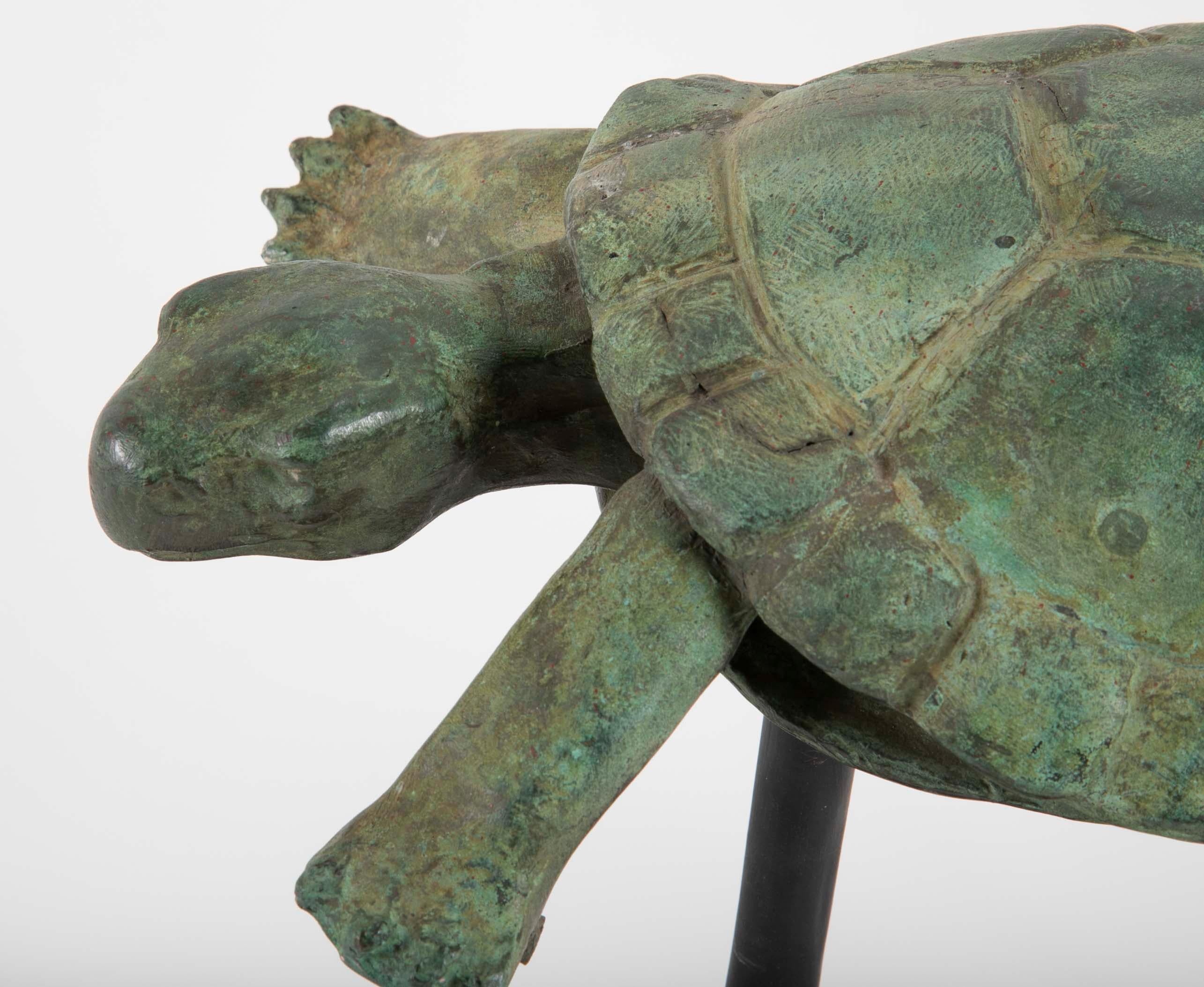 19th Century Bronze Sculpture of a Turtle