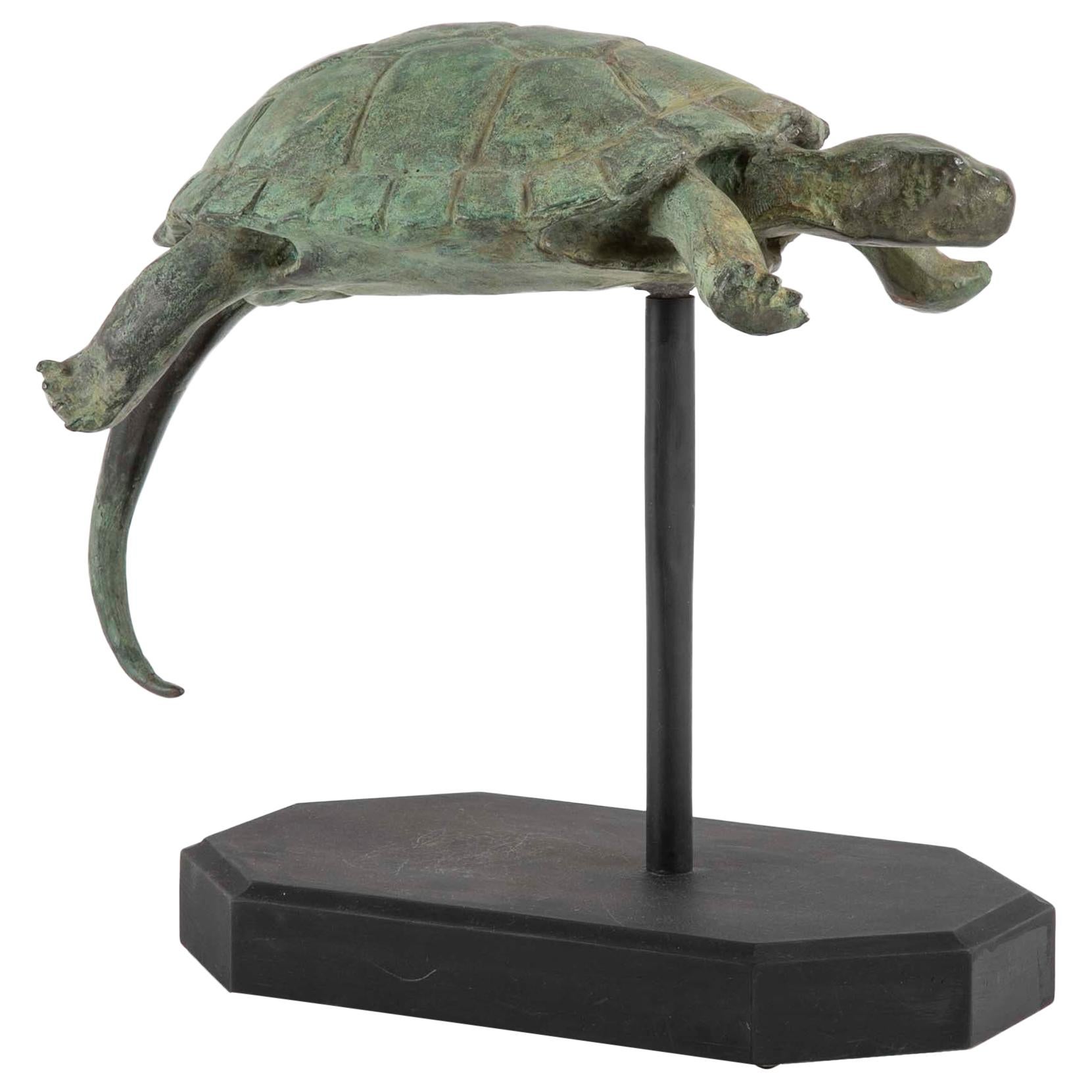 Bronze Sculpture of a Turtle