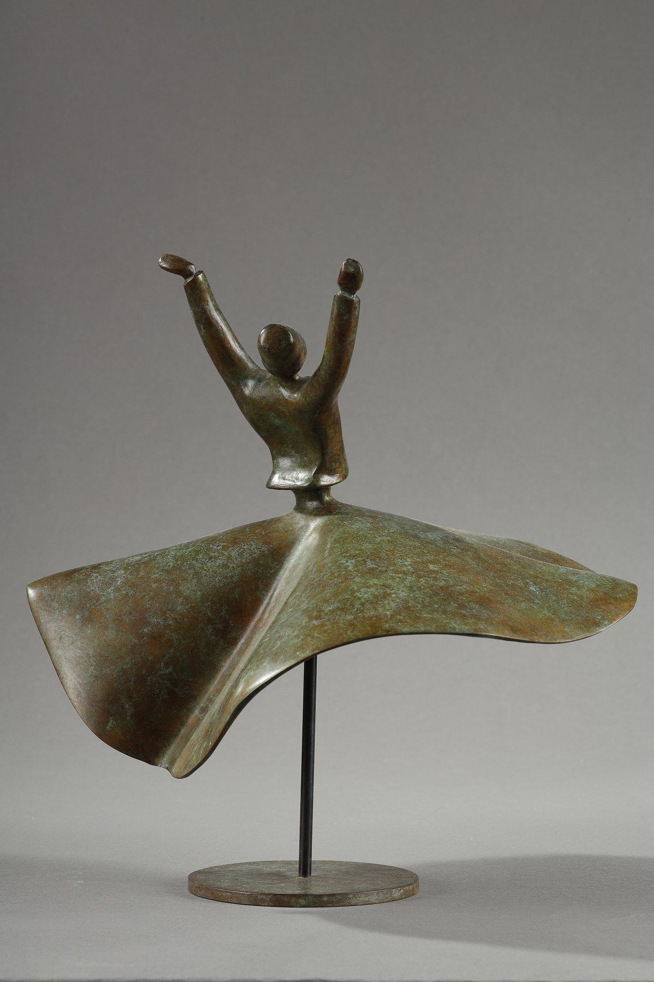 Scultura in bronzo di Samya Baroudi raffigurante un derviscio vorticoso In condizioni Nuovo in vendita a Paris, FR