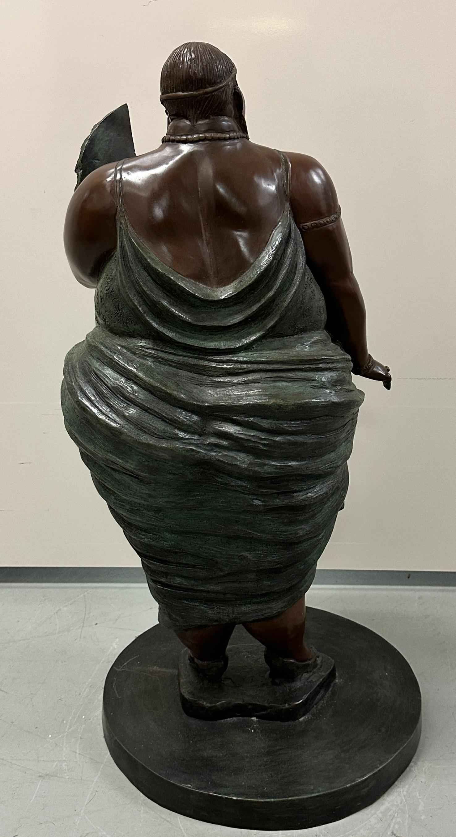Patinated Bronze Sculpture Of A Woman By Bruno Luna 