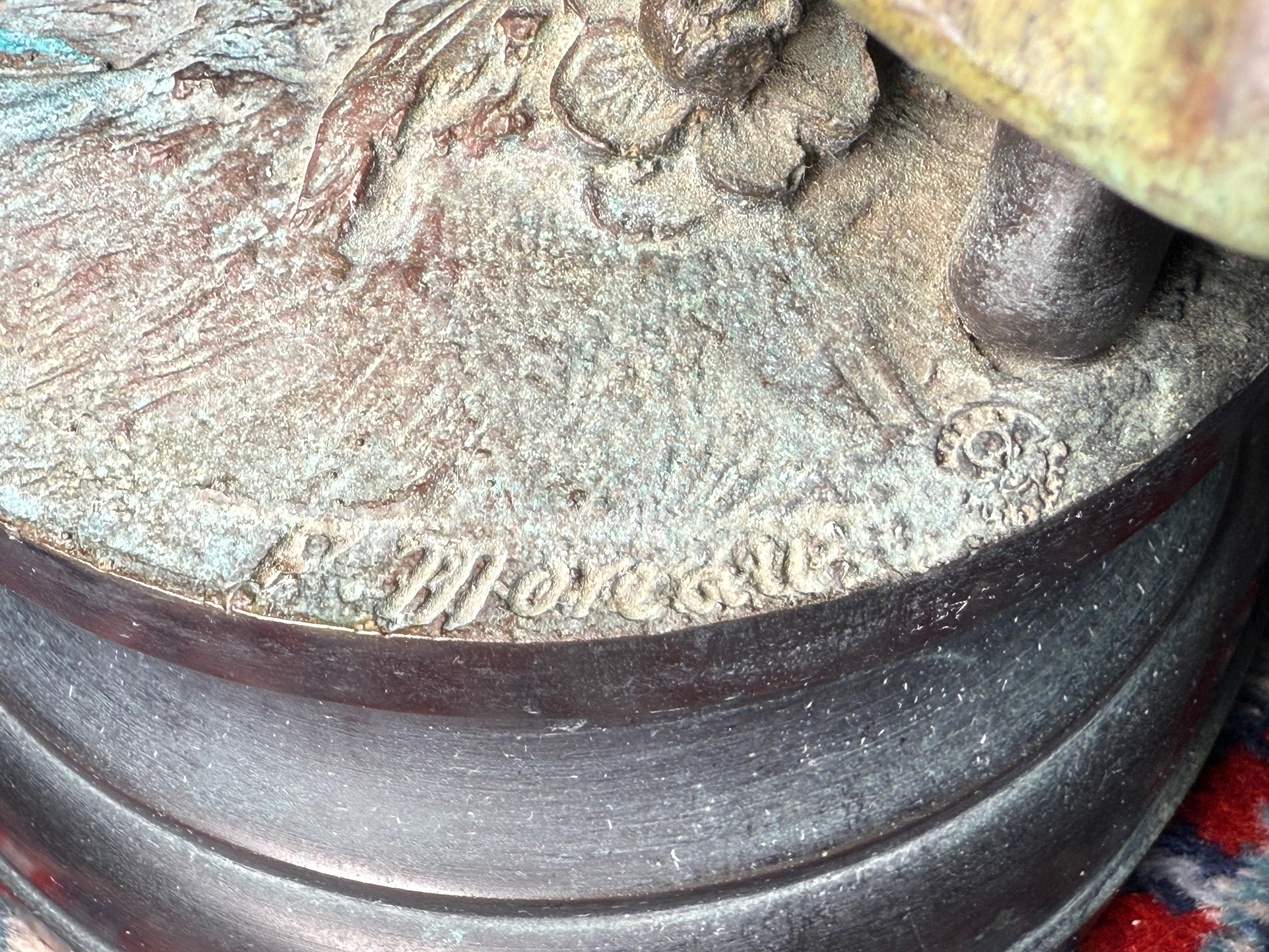 Scultura in bronzo di una giovane contadina in vendita 2