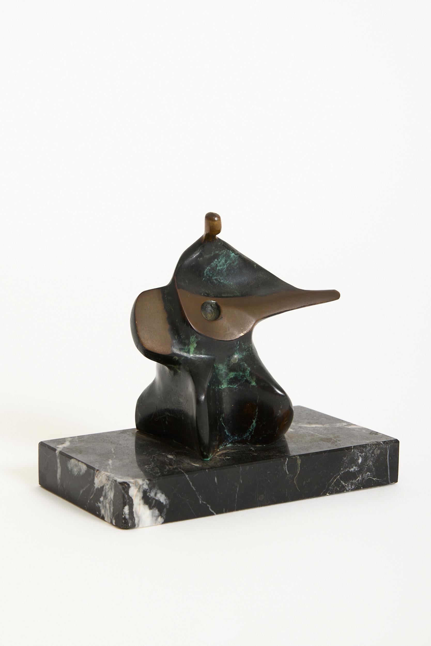 A bronze sculpture of a zither player
Spain, early 20th Century
