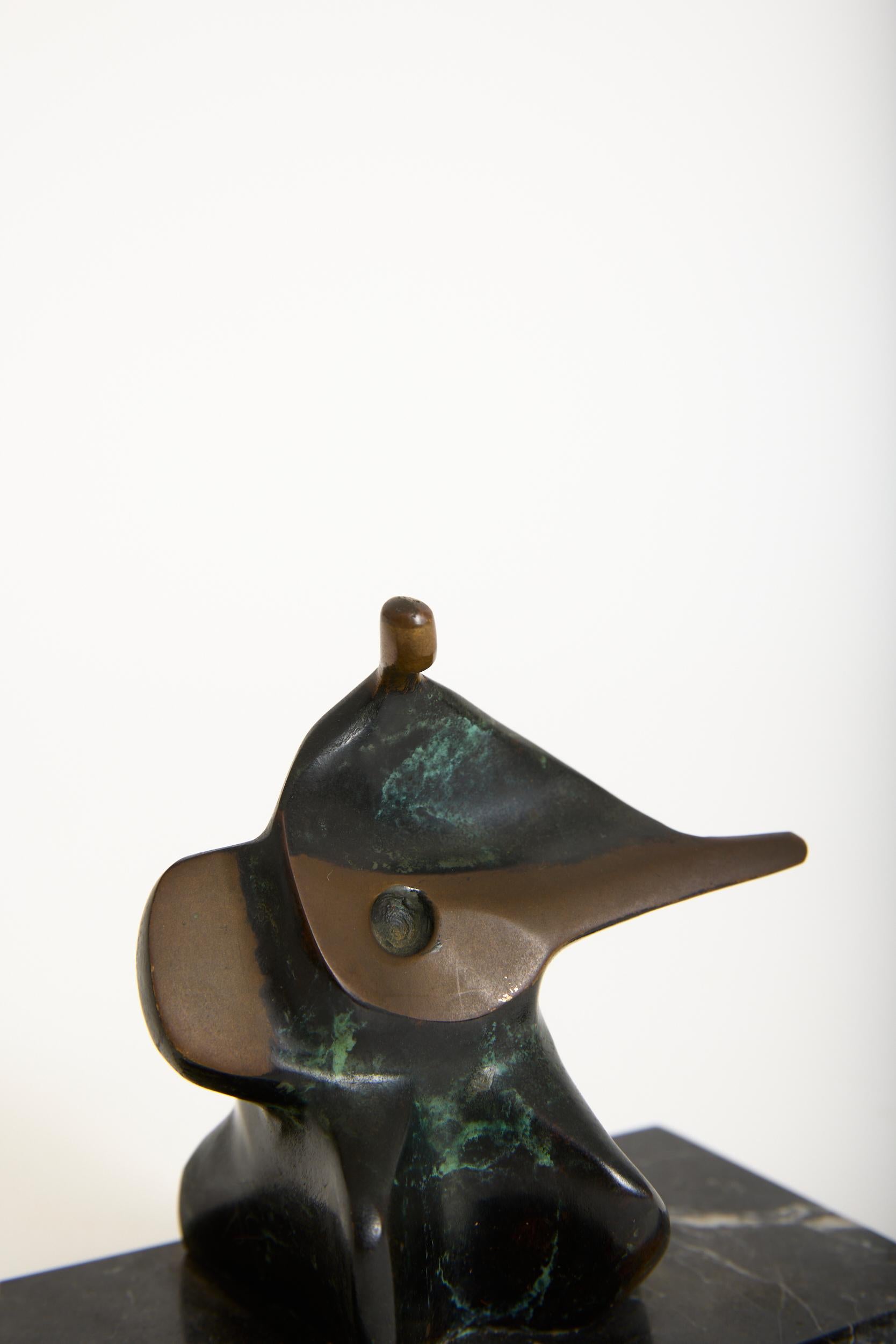 20th Century Bronze Sculpture of a Zither player For Sale