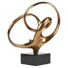 Bronze Sculpture of an Abstract Form Twisting Inwards by Antonio Grediaga Kieff